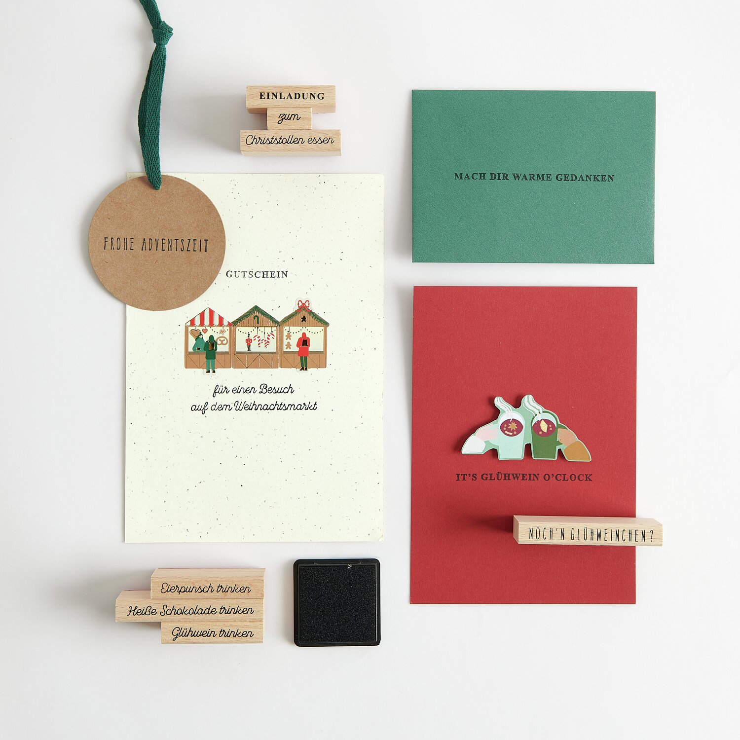 Stempelset Weihnachtsmarkt Types 21-teilig von Rico Design Stempelset Weihnachtsmarkt Types 21-teilig von Rico Design