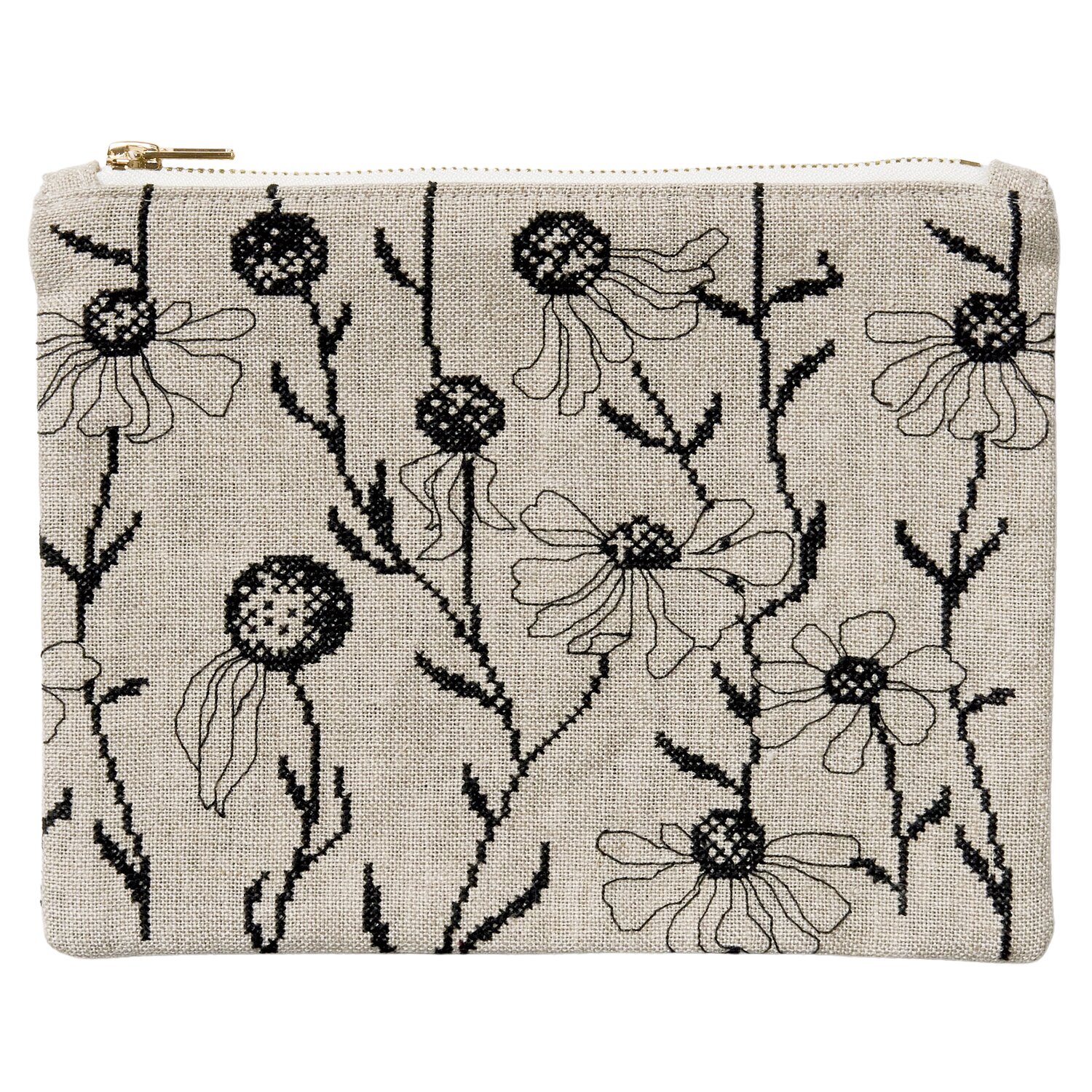 Stickpackung Gezählter Kreuzstich Pouch Echinacea 22,5x17cm von Rico Design