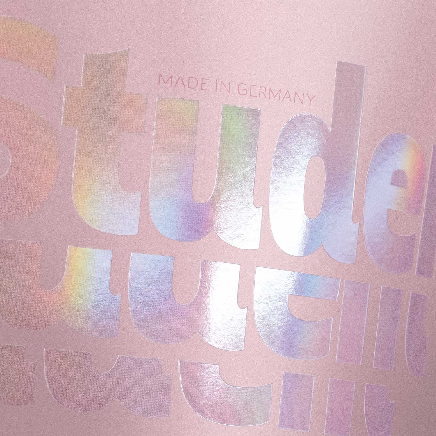 Collegeblock Pastell Rosa liniert 90g, glänzender holografischer Coverdruck mit Schriftzug „Made in Germany“, 80 Blatt A4, Marke Brunnen