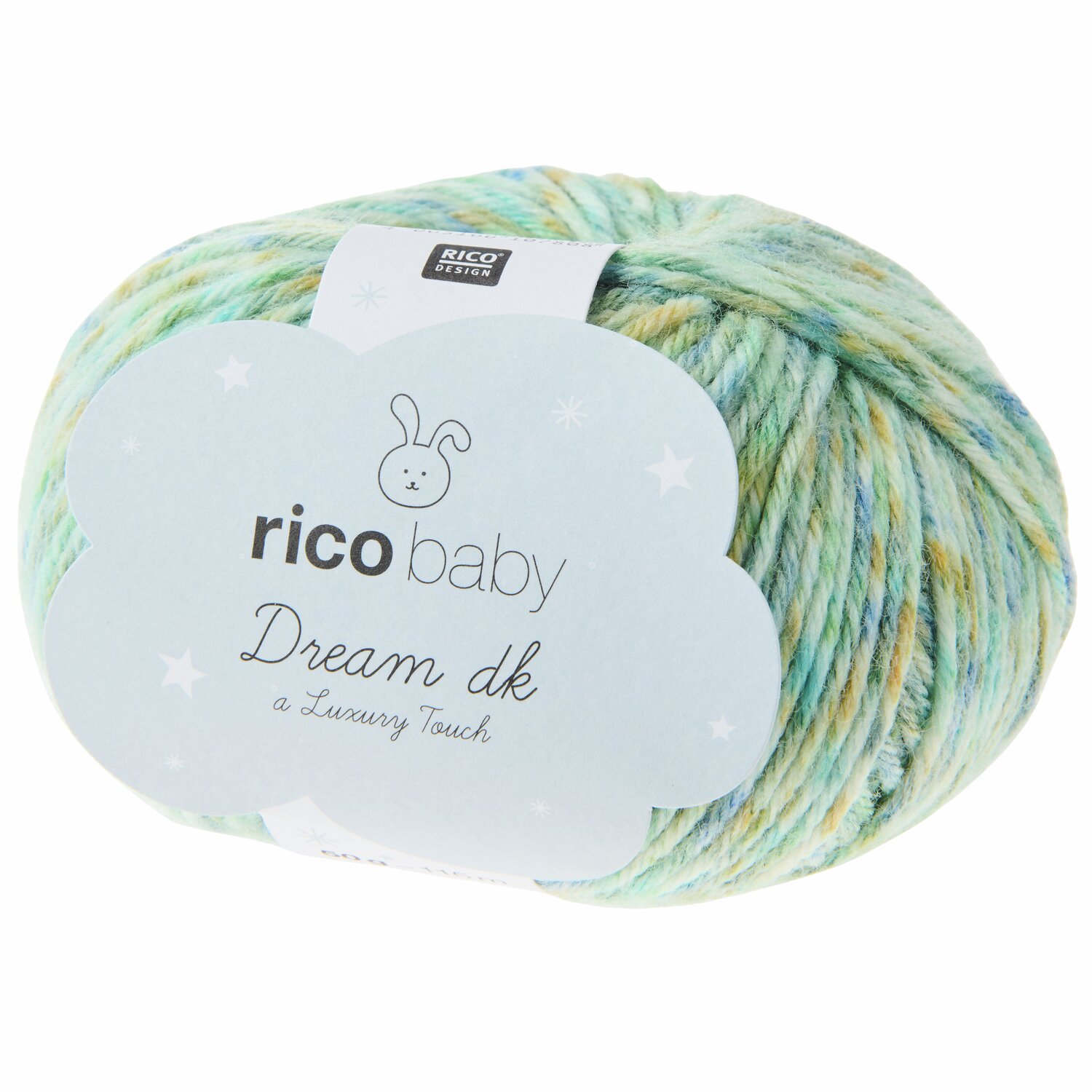 Rico Baby Dream dk A Luxury Touch: Weiches Garn in Pastelltönen, ideal für Babyprojekte.