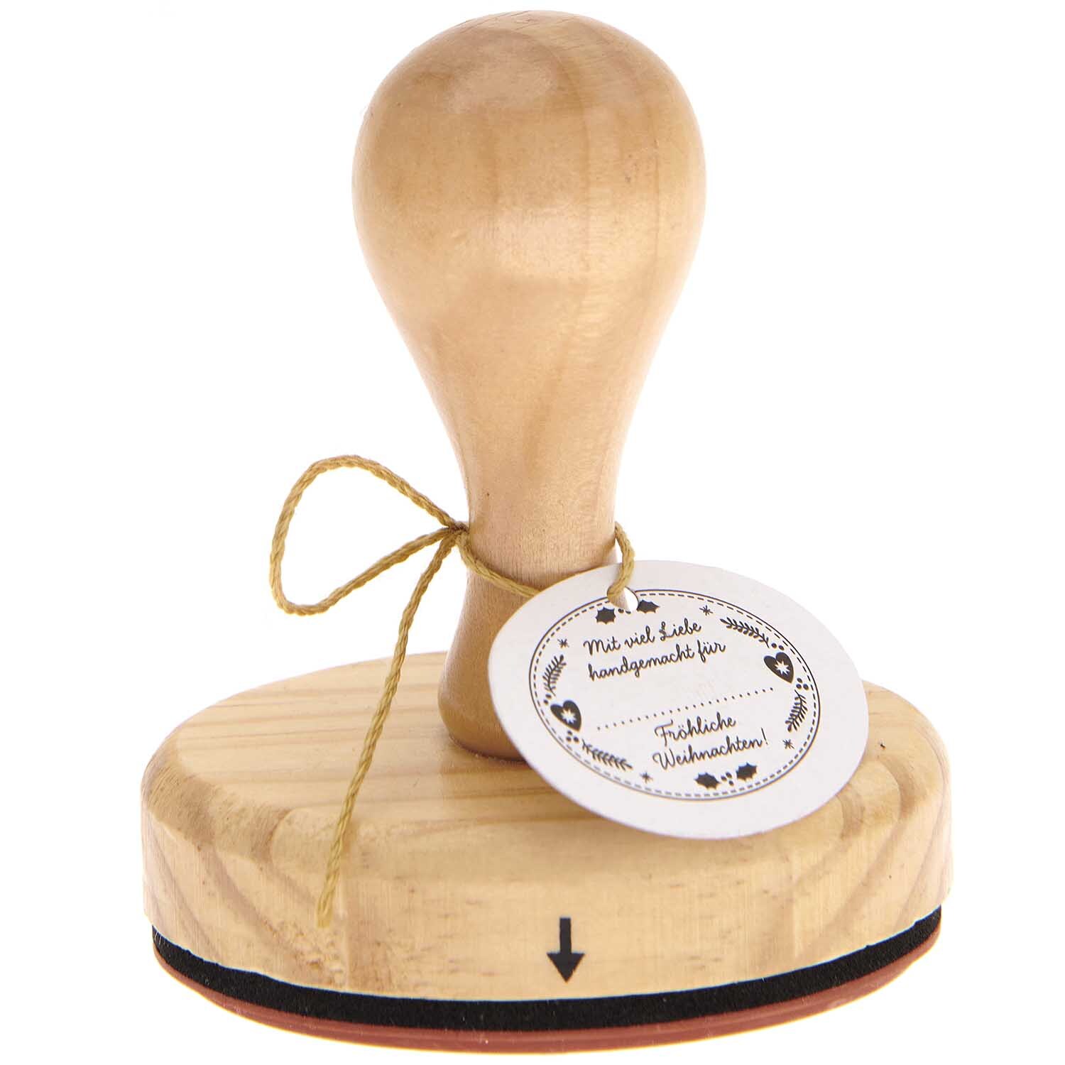 Stempel Fröhliche Weihnachten 5x7cm oval