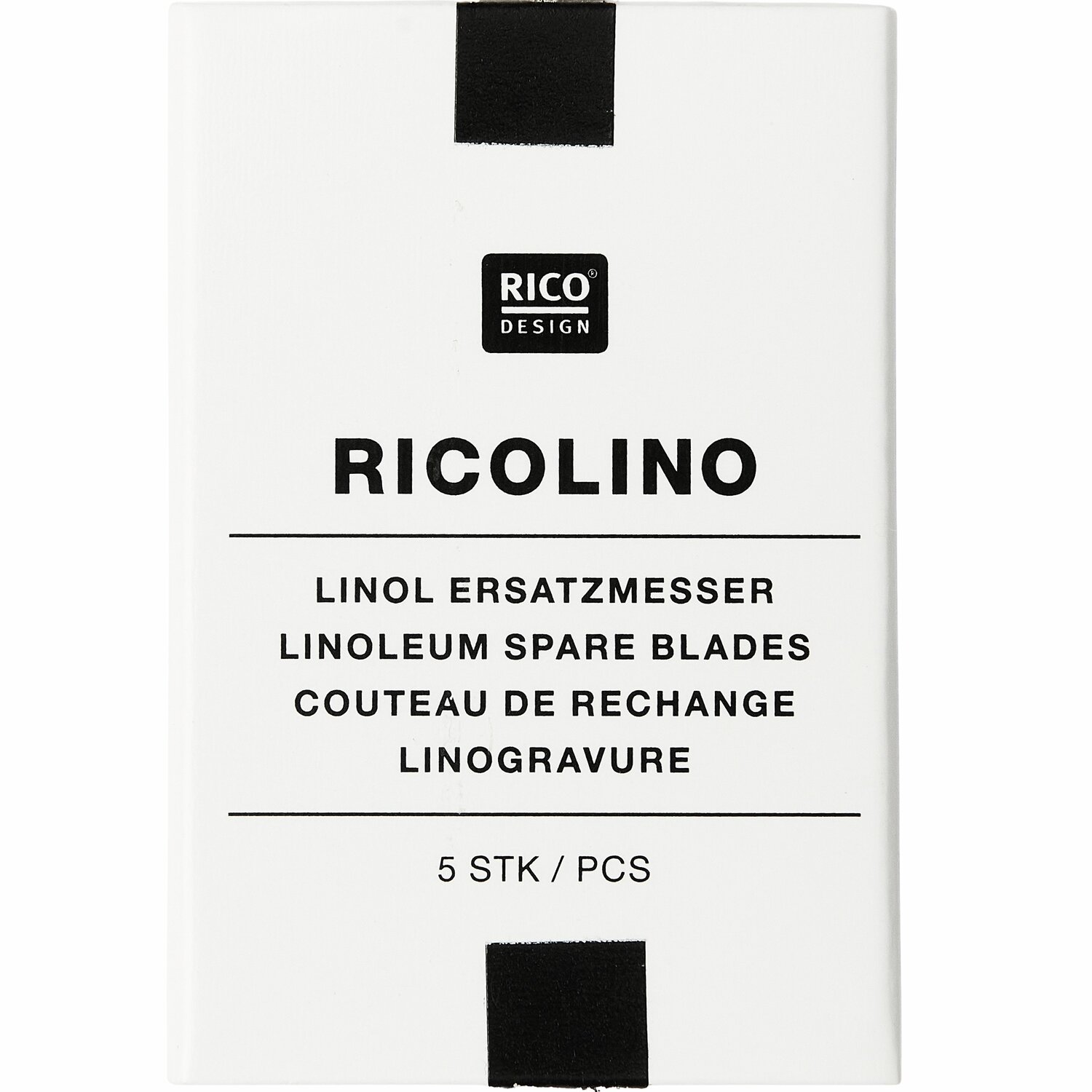 Ricolino Ersatzmesser für Linolschnittwerkzeug 5-teilig von Rico Design
