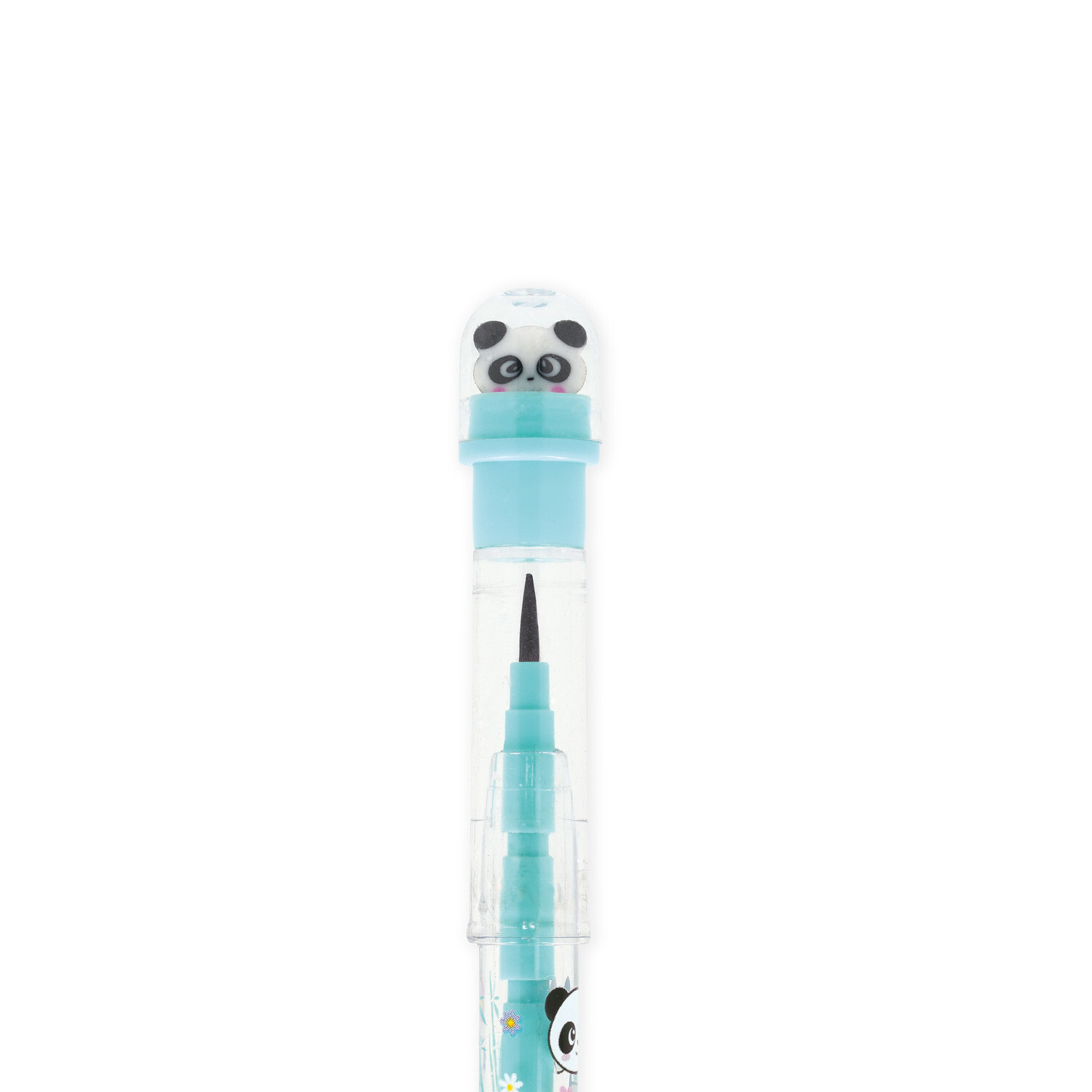 Stackable Pencils, Panda: Blauer Stift mit Panda-Design, ideal für Schule und Büro.