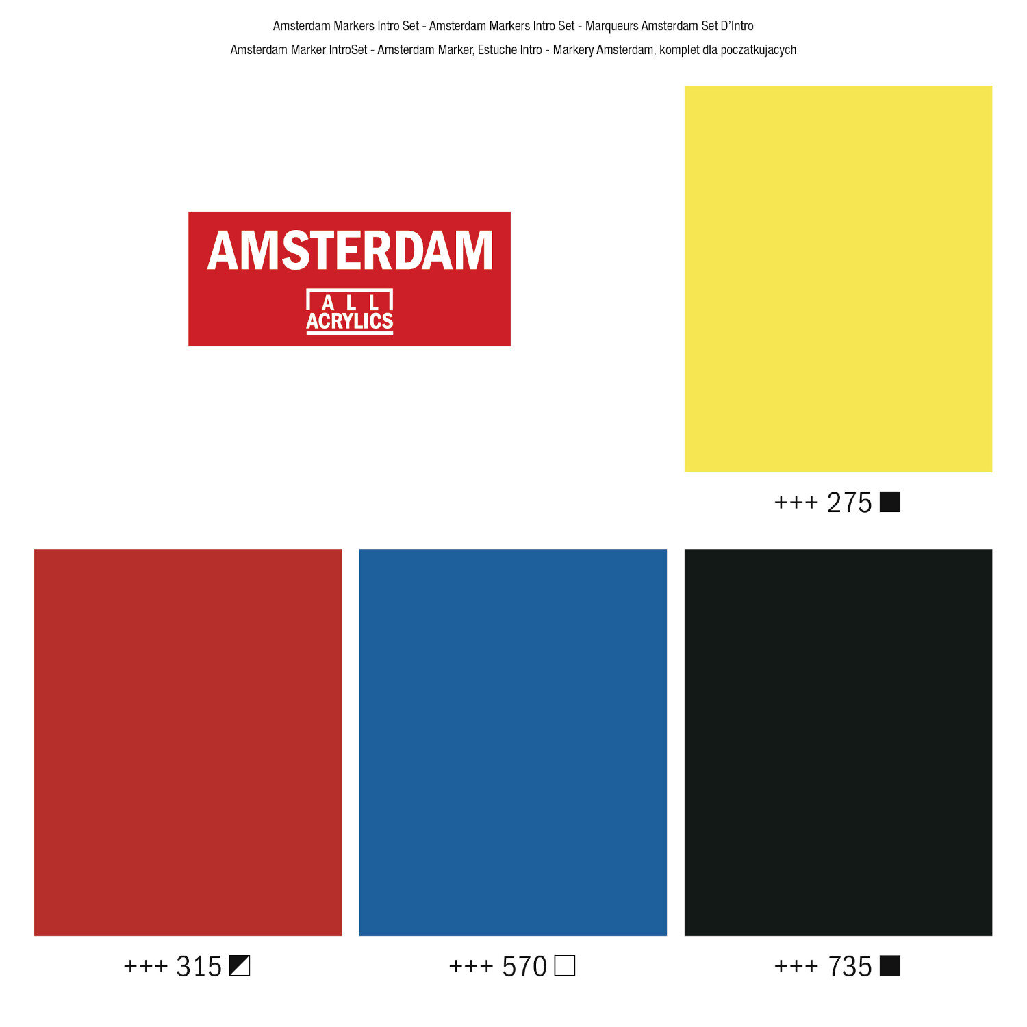 Acrylic Marker Set Basis 4 Stück von Royal Talens