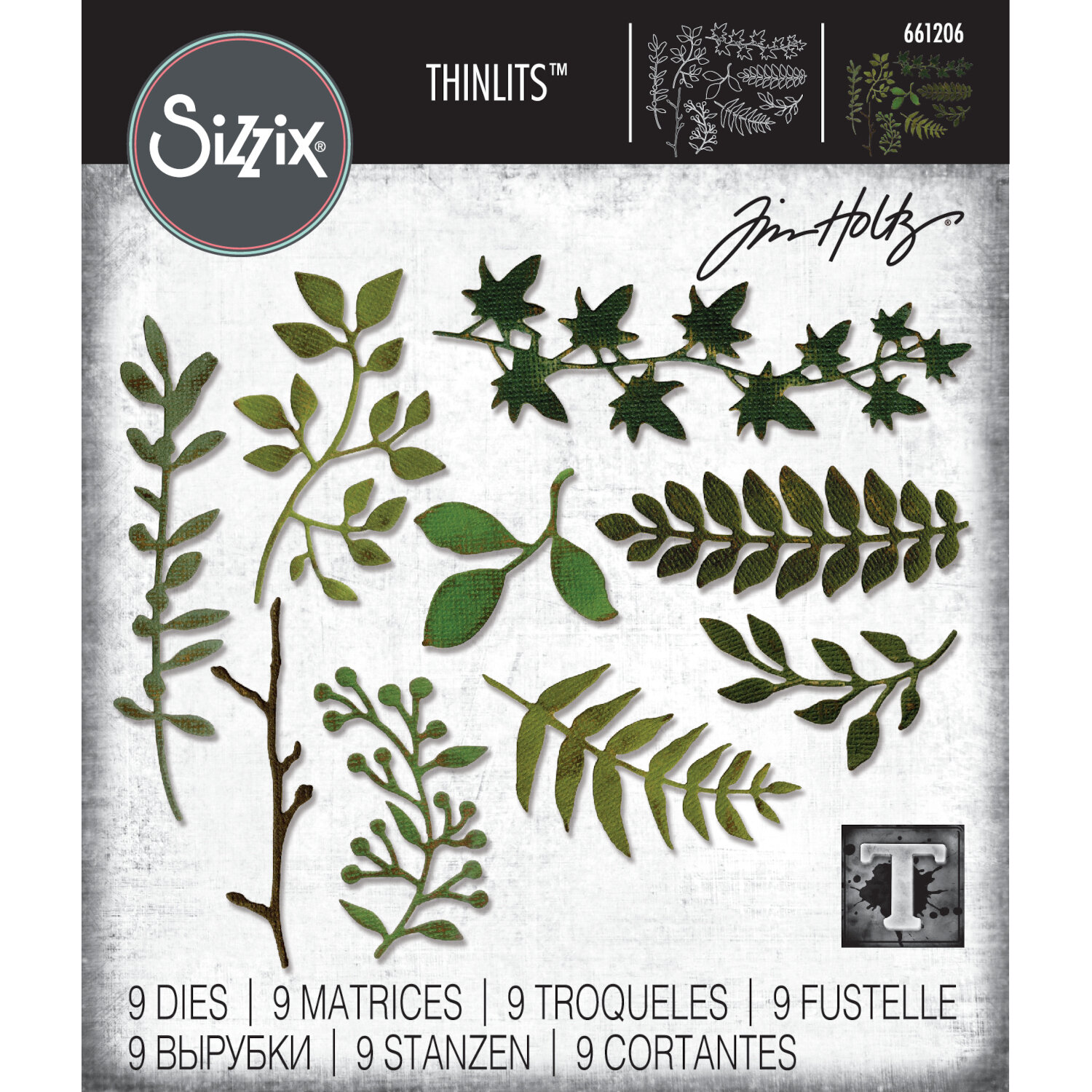 Thinlits Die Set Garden Greens von idee. Creativmarkt