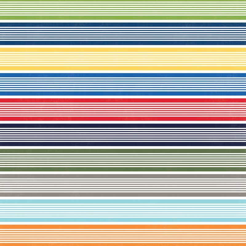 Scrapbooking Bogen Under the Sea Swimmingly Stripe 30,5x30