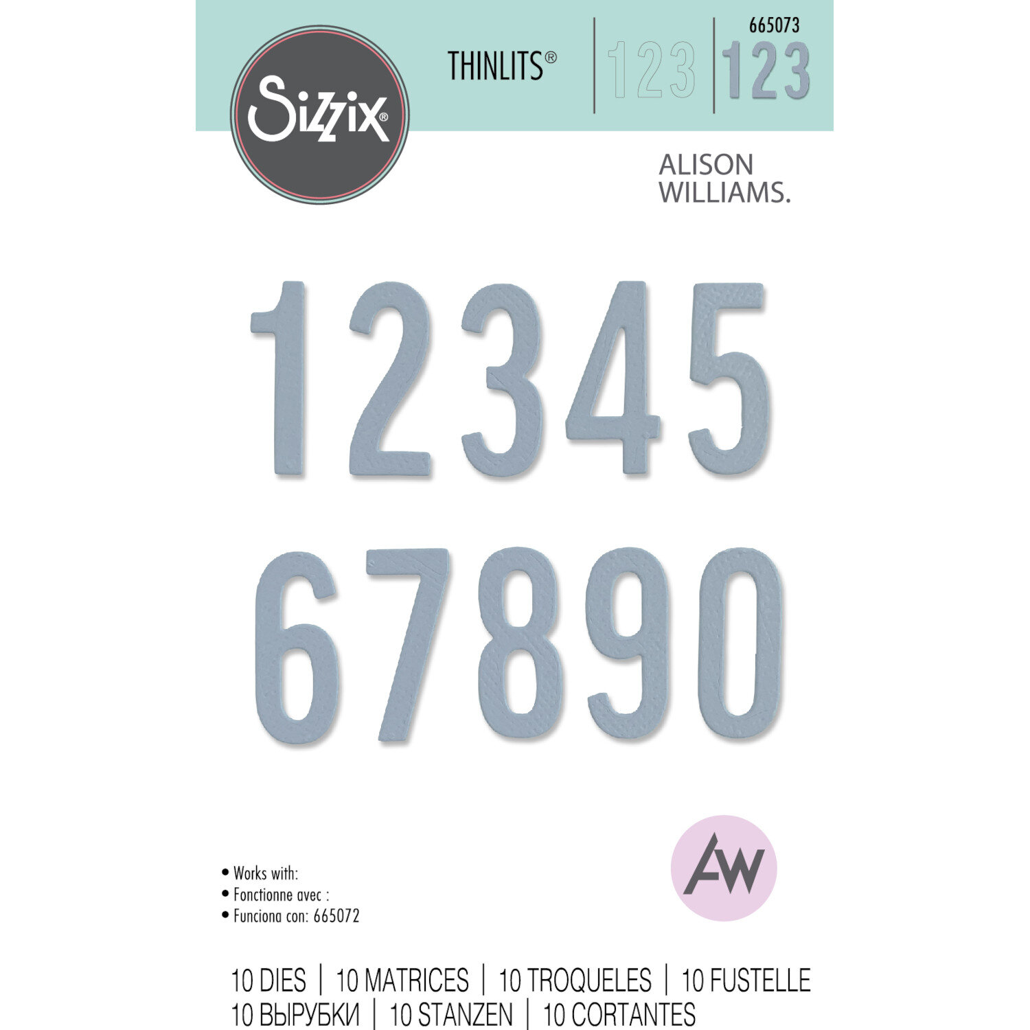 Thinlits Die Set Bold Numbers by Alison Williams von idee. Creativmarkt