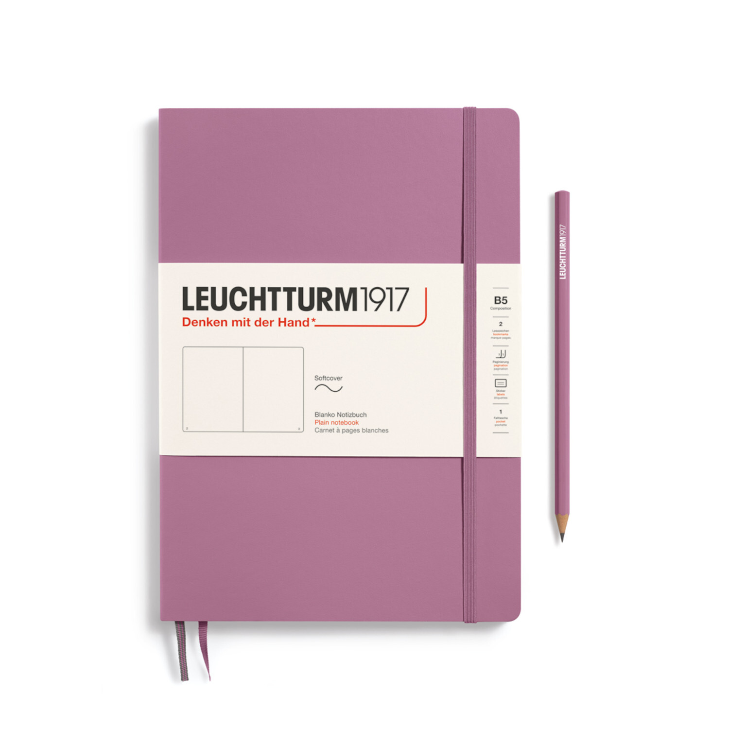Notizbuch Composition blanko Softcover B5 Farbe Dusty Rose von Leuchtturm Gruppe 