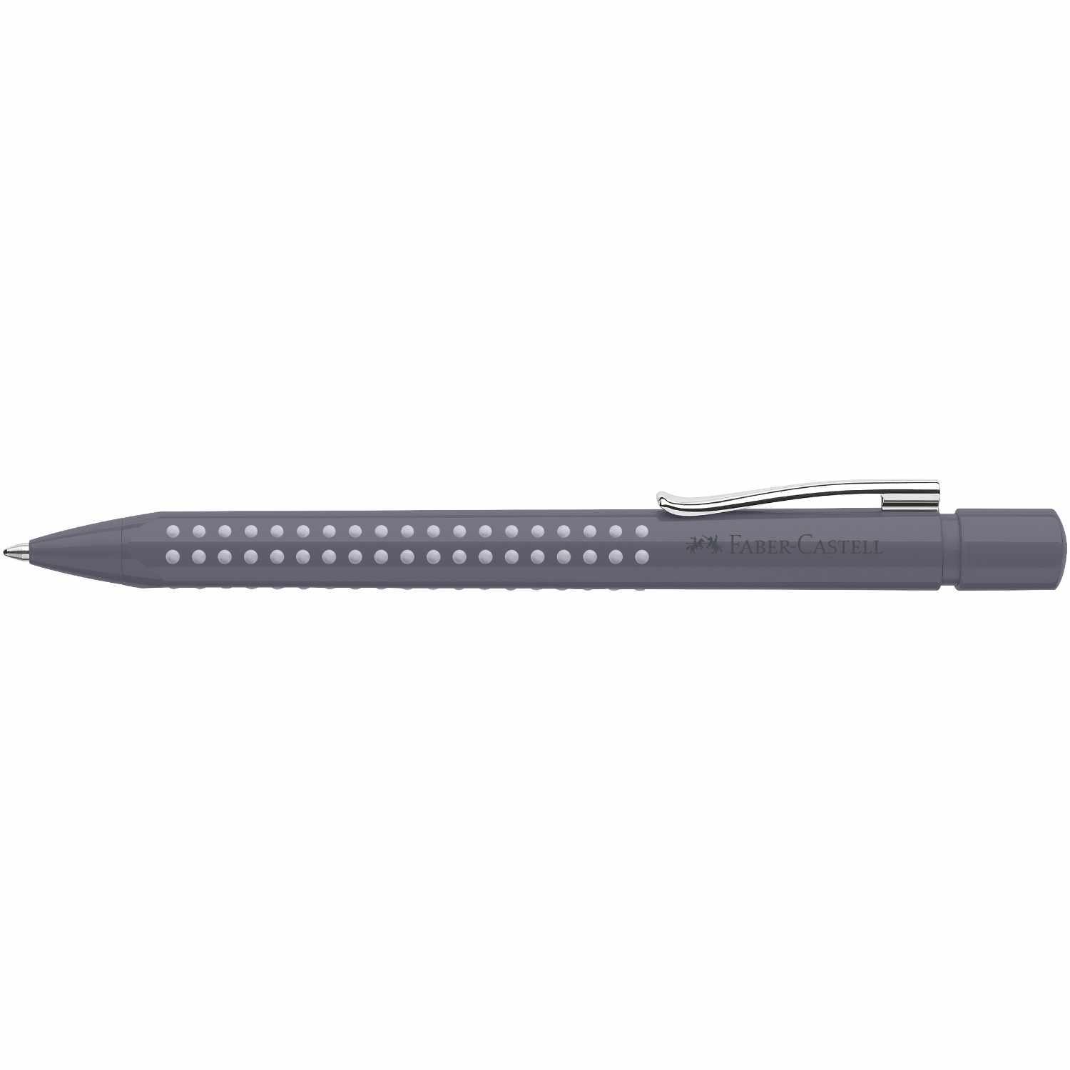 Kugelschreiber Grip 2010 M Farbe Dapple Gray von Faber-Castell Kugelschreiber Grip 2010 M in Dapple Gray von Faber Castell, mit ergonomischem Griff und Metallclip.