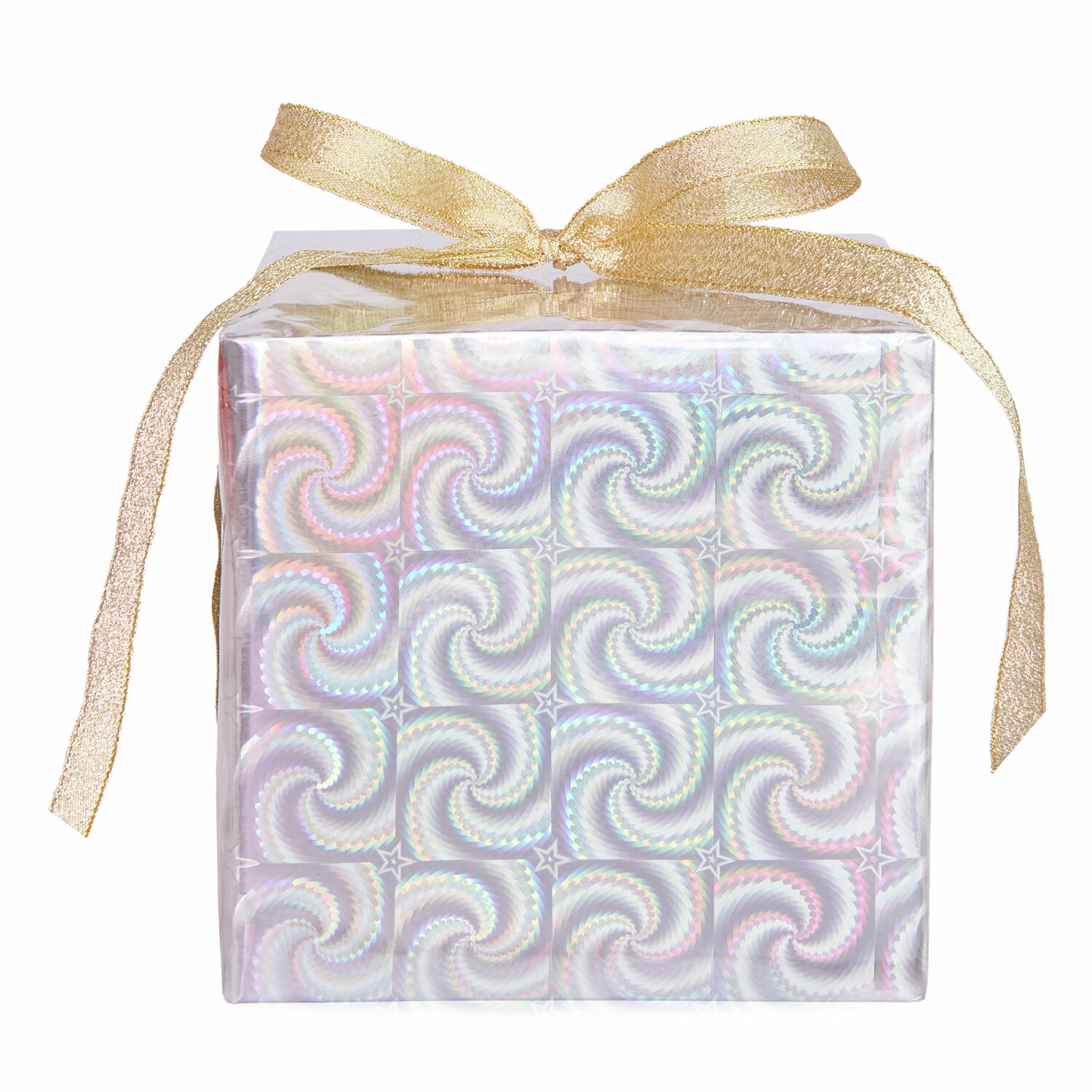 Paper Poetry Geschenkpapier holographisch mit Sternen 200x70cm 80g/m² Farbe Silber von Rico Design