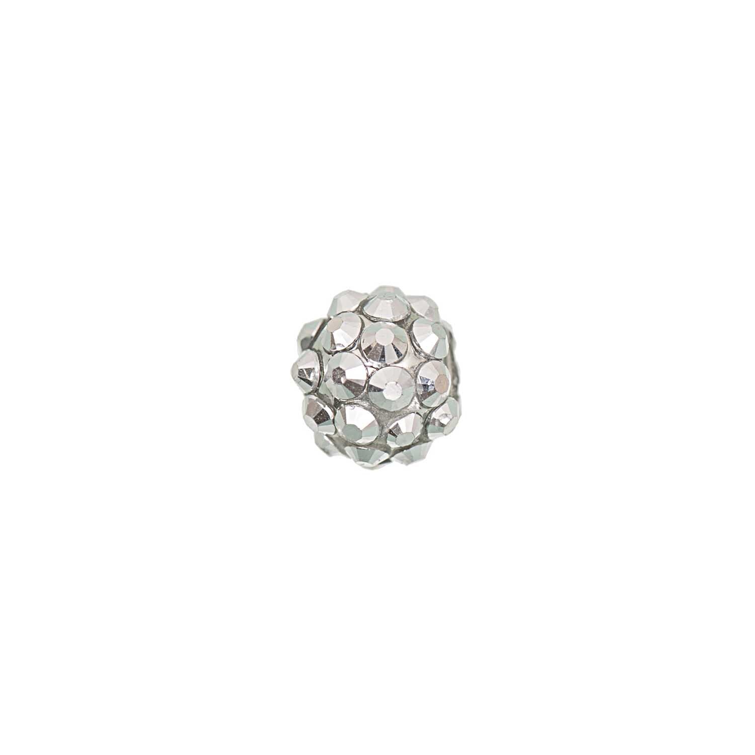 StrassKugel silber 12mm 6 Stück