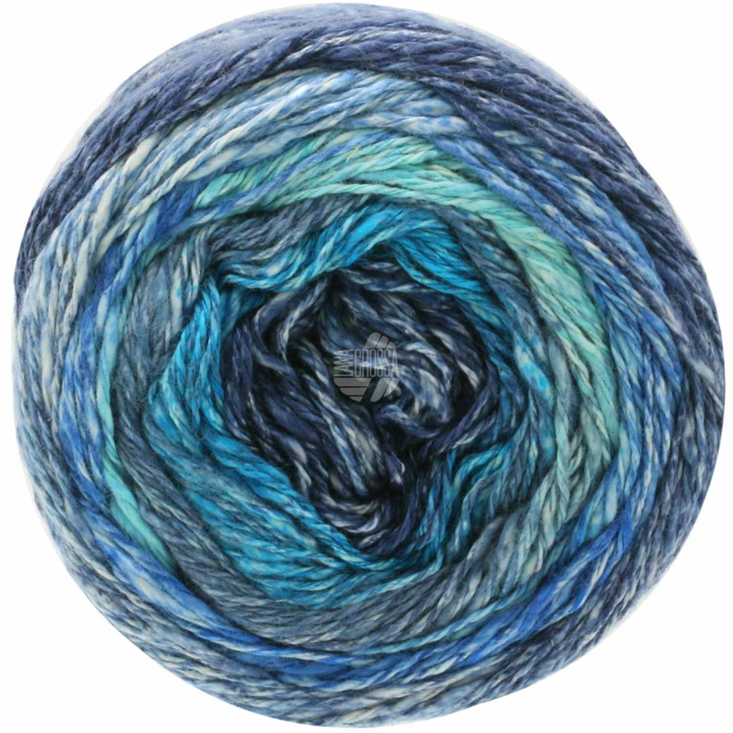 Gomitolo Collina: Weiches Garn in Petrolblau, Dunkelgrau und Mint von Lana Grossa, 100g, 260m.