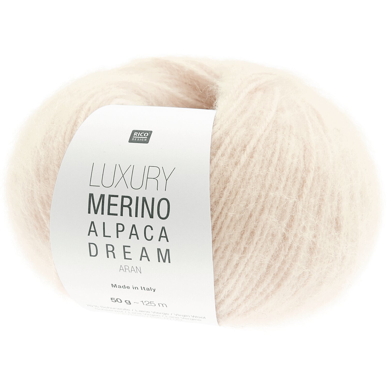 Luxury Merino Alpaca Dream aran 50g 125m Farbe Creme von Rico Design