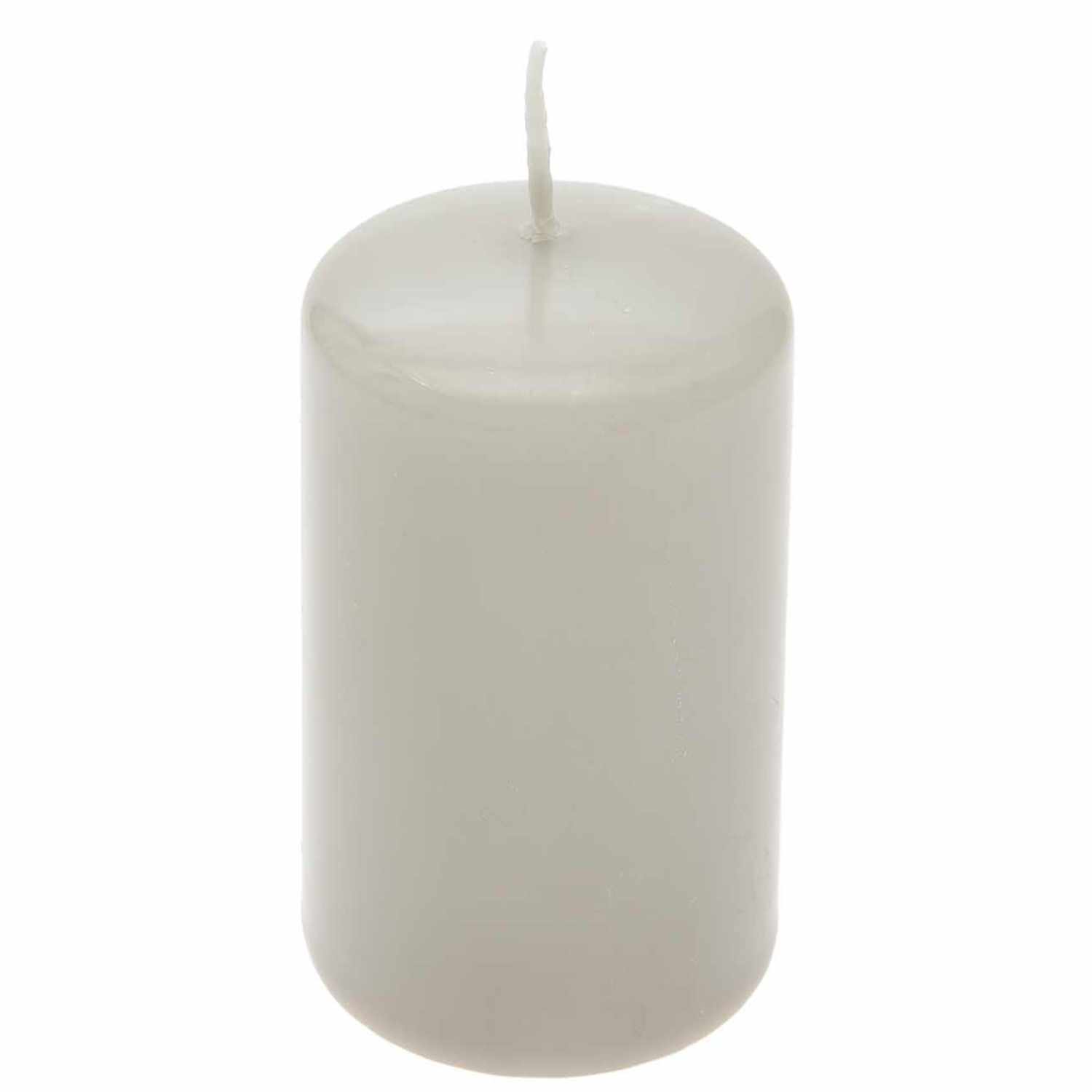 Flachkopfstumpenkerze 12x6cm in elegantem Design, ideal für stimmungsvolle Dekorationen.