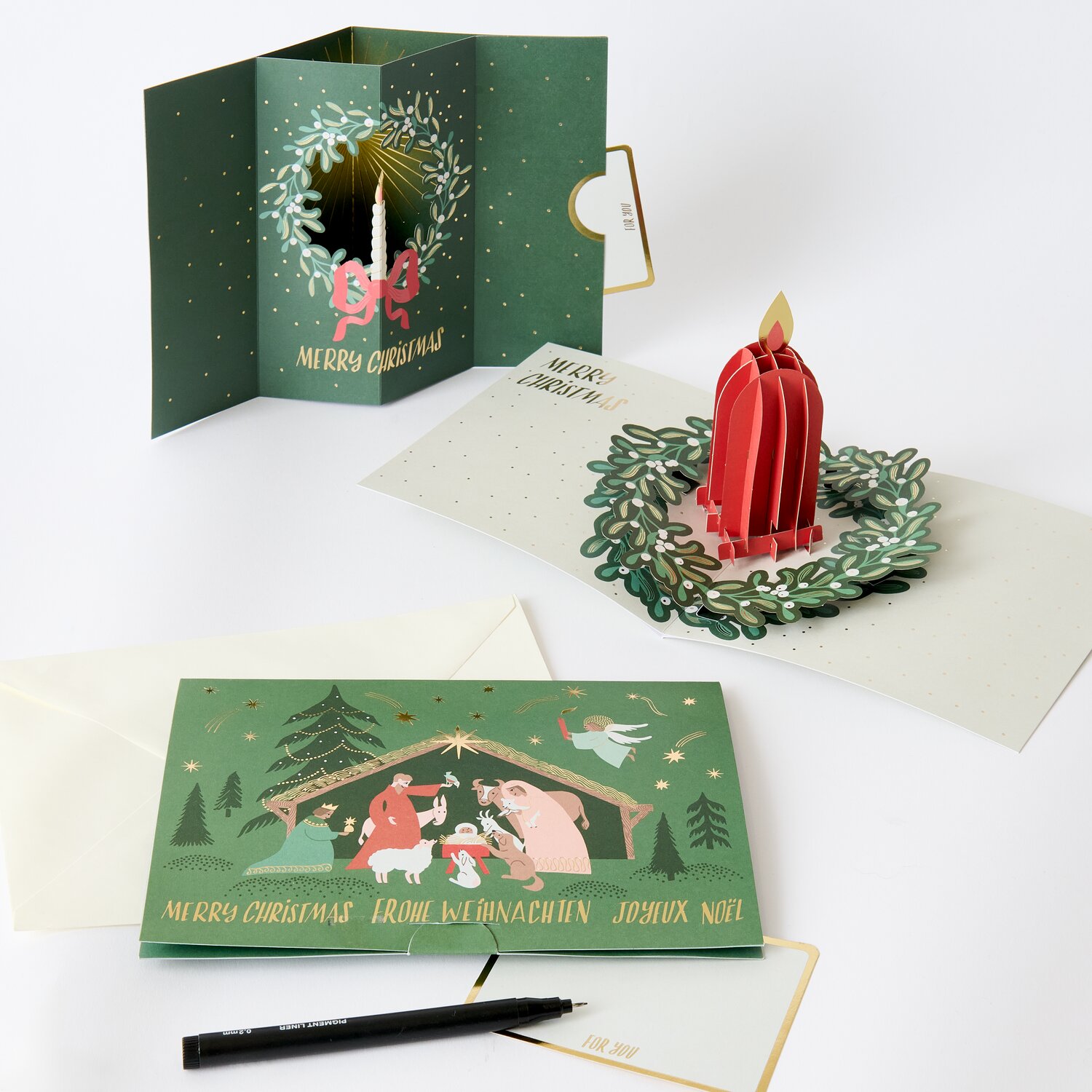 Paper Poetry Pop Up Karte Advent Kerze B6 von Rico Design