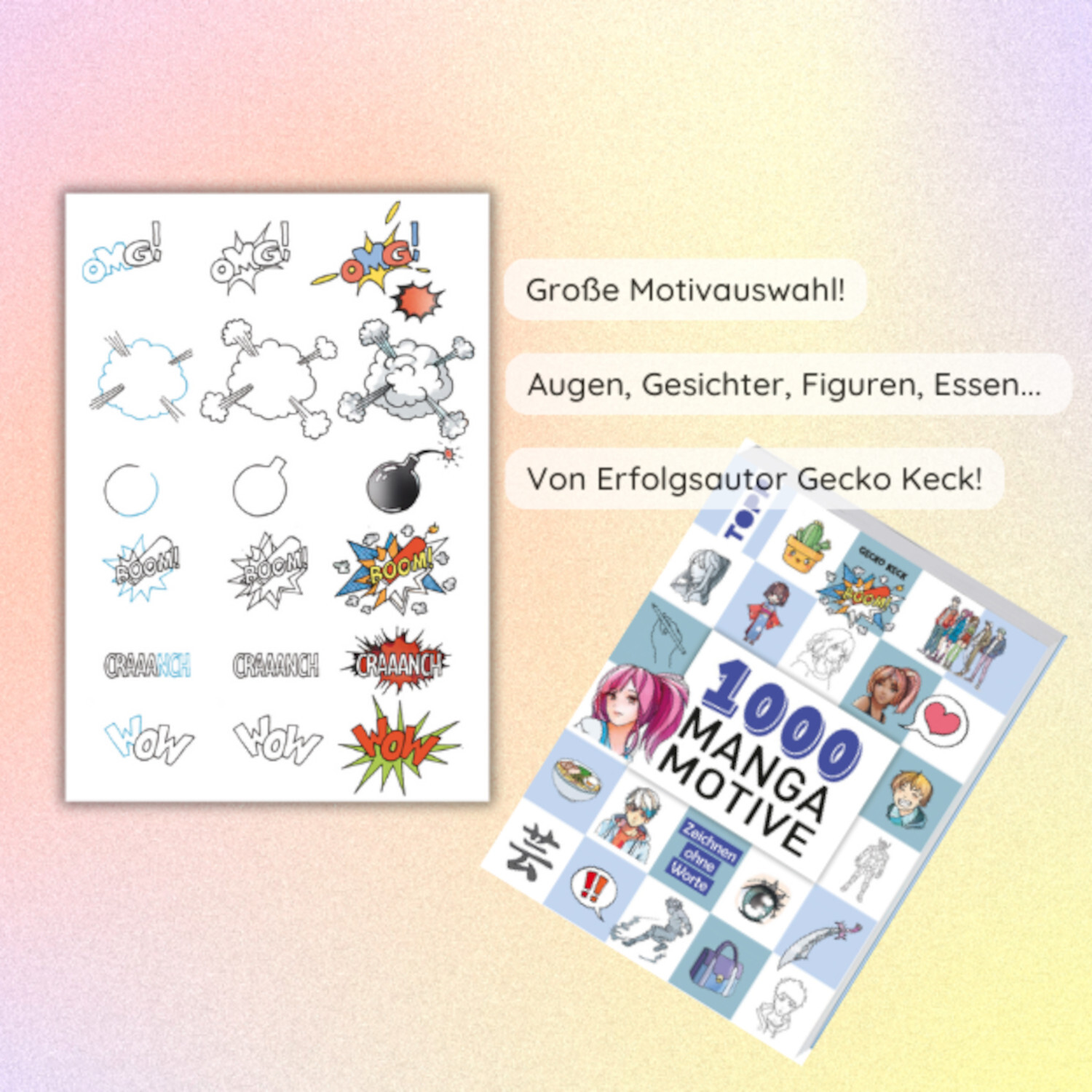 10 Manga Motive: Kreative Auswahl an Manga-Designs mit Augen, Gesichtern und Figuren. Ideal für Fans und Künstler.