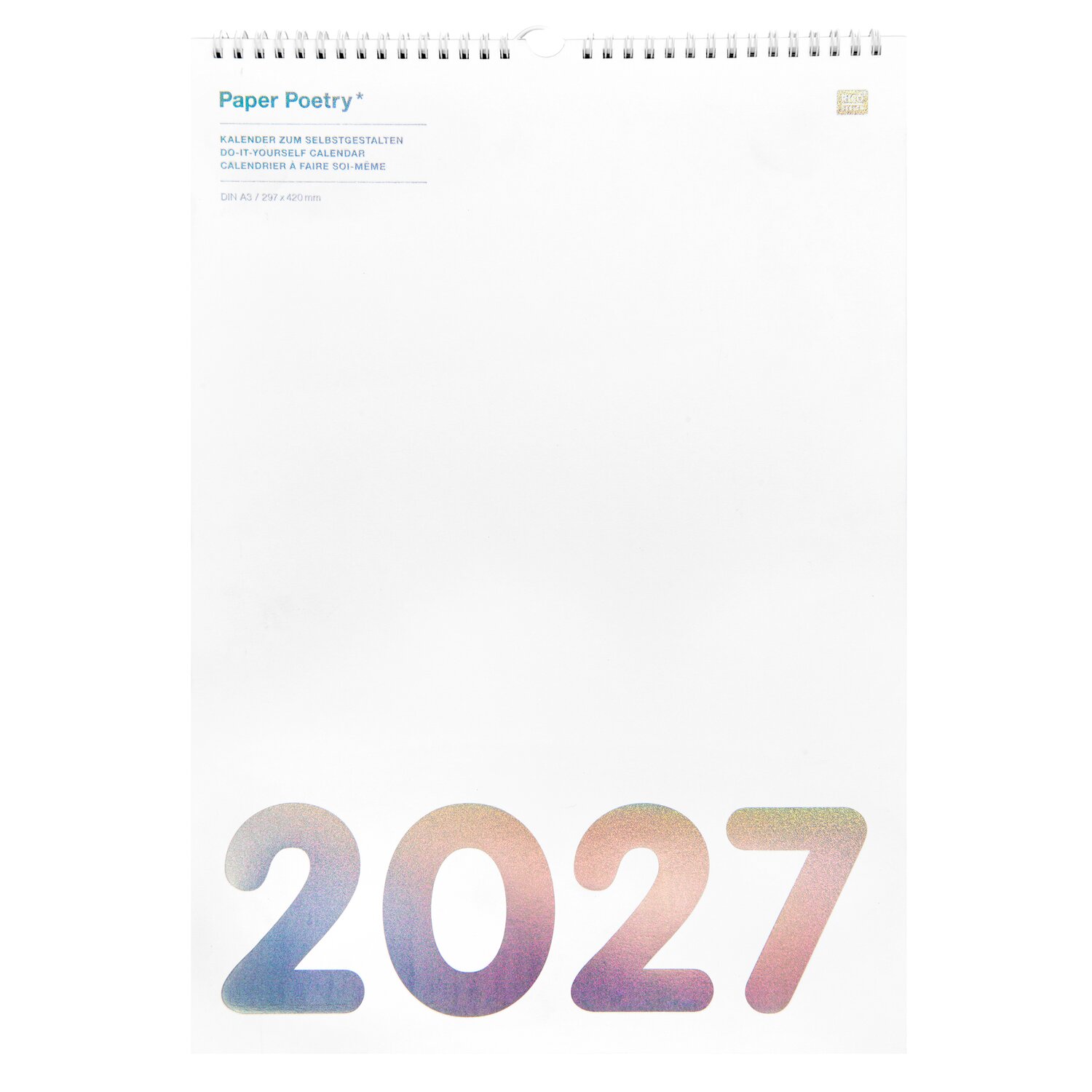 Rico Design Paper Poetry Bastelkalender 2027 Weiß