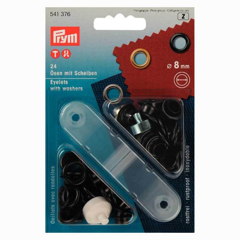 Ösen mit Scheiben brüniert 8mm 24 Stück
