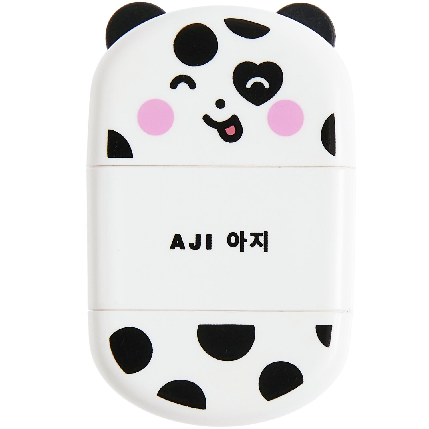 Paper Poetry Radiergummi mit Anspitzer Hund, weiß mit schwarzen Punkten, 32x18x51mm.