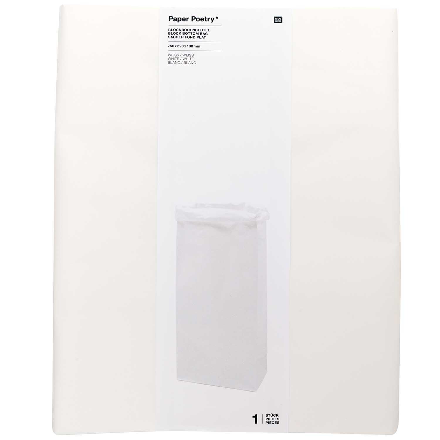 Paper Poetry Maxi-Blockbodenbeutel XL 76x32x18cm 1 Stück Paper Poetry Maxi-Blockbodenbeutel XL 76x32x18cm 1 Stück