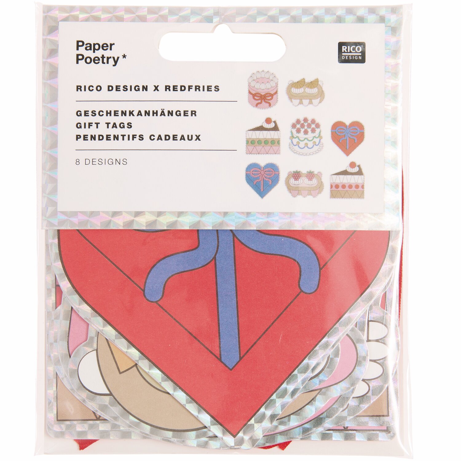 Rico Design x Redfries Geschenkanhänger Eye Candy 8-teilig von Rico Design