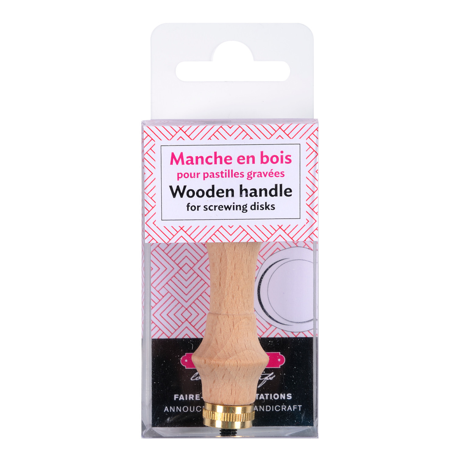 Holzgriff für Siegelplatten: Natürlicher Holzgriff für Gravurarbeiten, ideal für Siegelplatten.