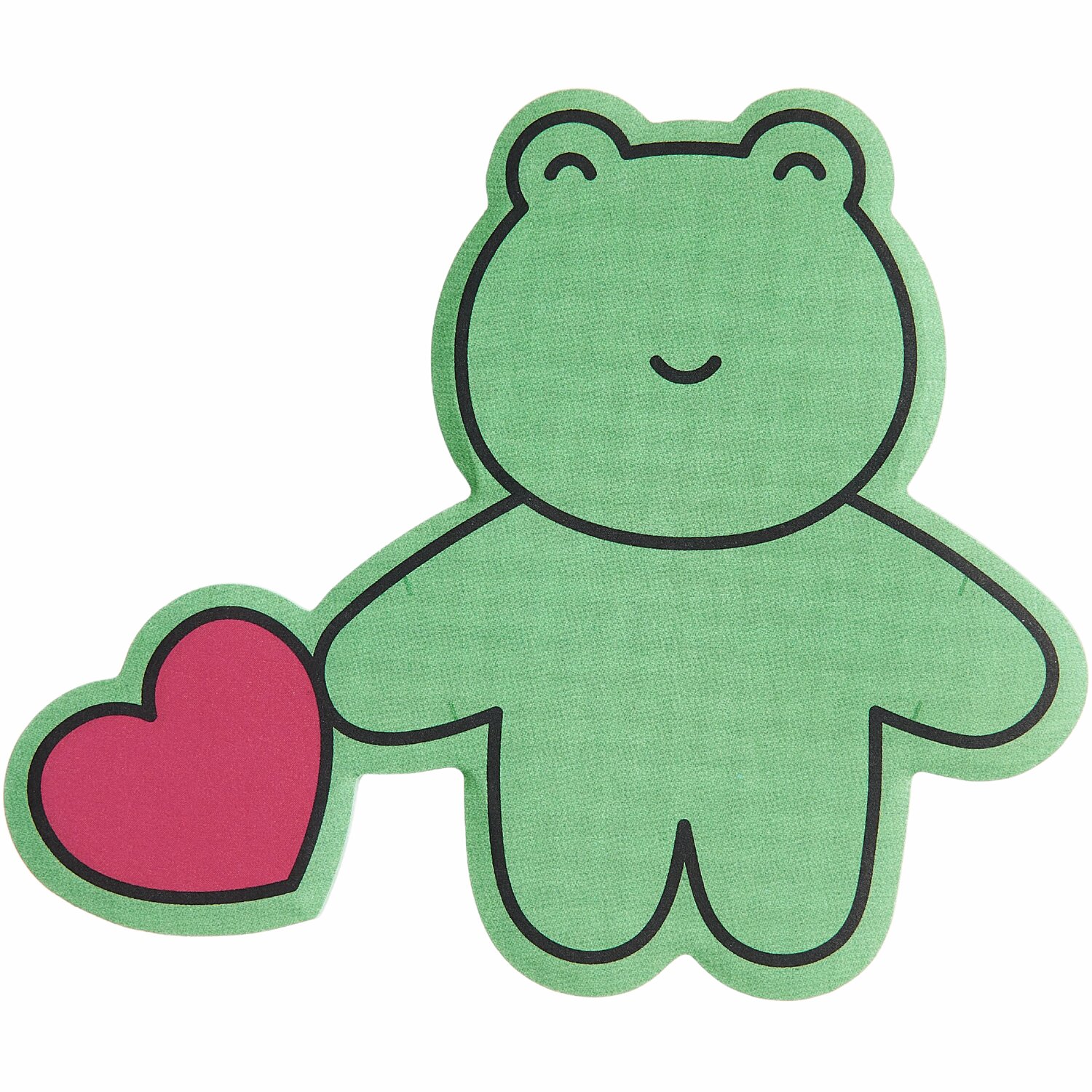 Paper Poetry Haftnotizen Frosch in Froschform mit Herzmotiv, 86x72mm, 25 Blatt, ideal für Notizen.