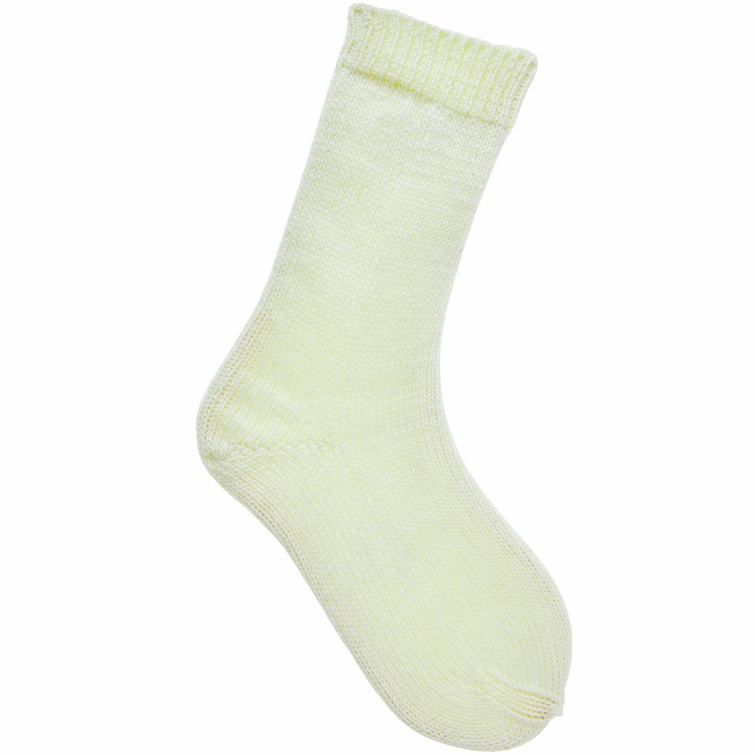 Sockenwolle Premium 6-fädig von Rico Design, gestrickt in Weiß, 150g, 380m Länge.