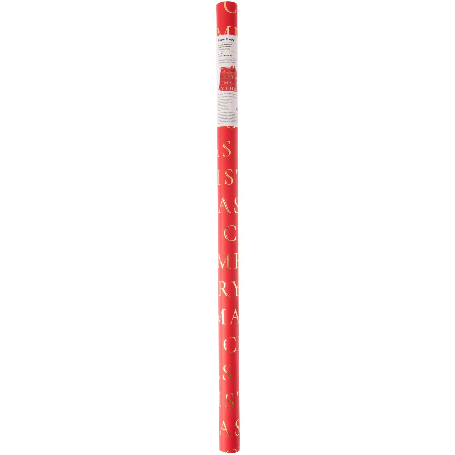 Paper Poetry Geschenkpapier Merry Christmas Farbe Rot/Gold von Rico Design