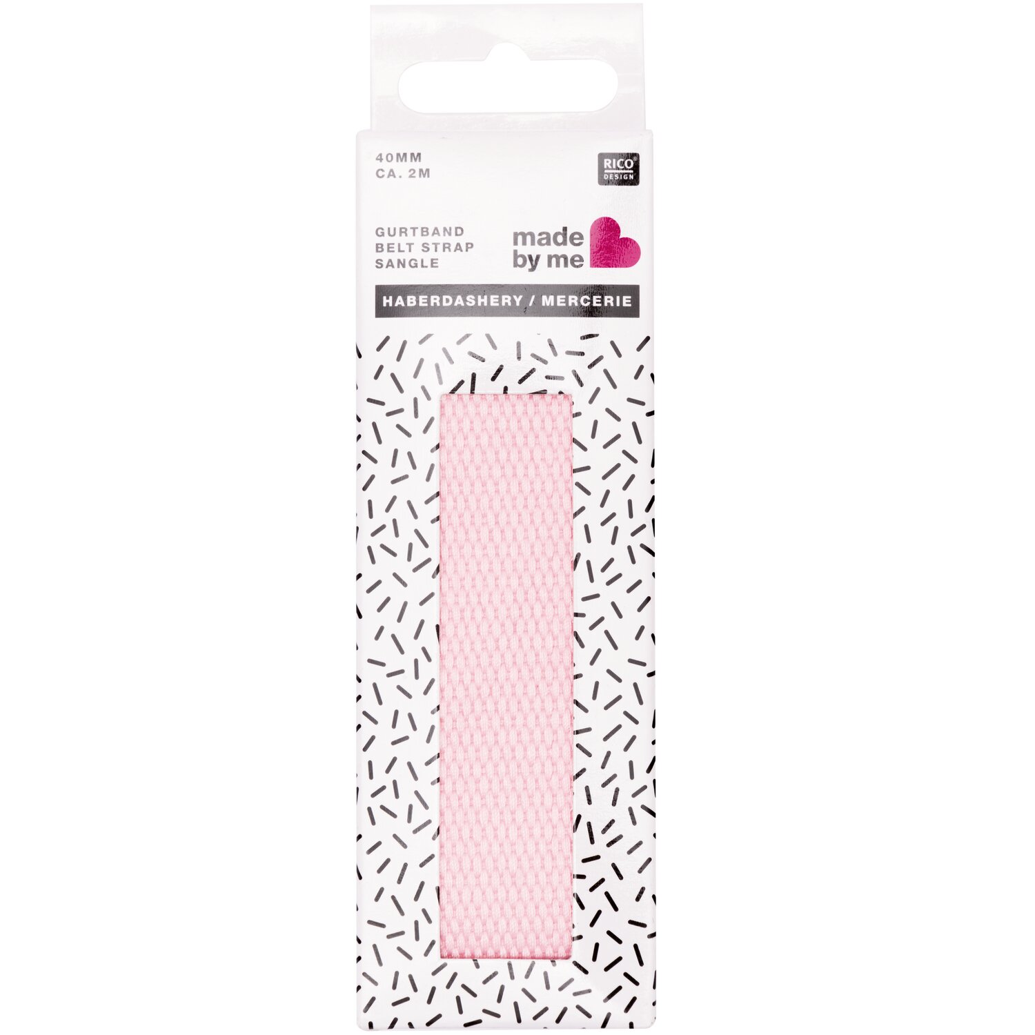 Gurtband 40mm 2m Farbe Rosa von Rico Design