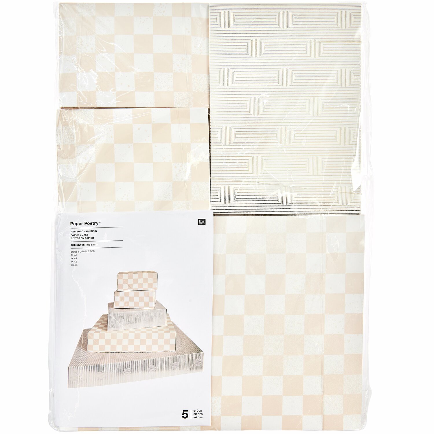 Papierschachtel Set The Sky is the Limit 5-teilig von Rico Design