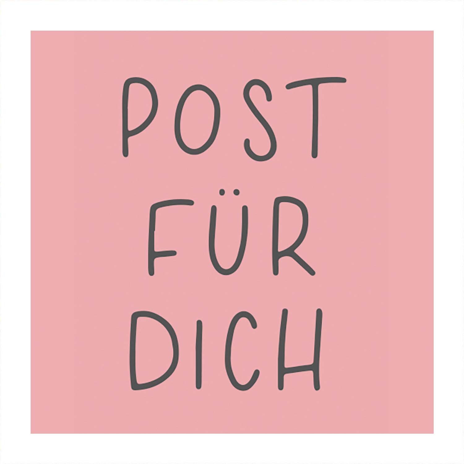 Stempel Post für dich rosa 35x45mm Stempel Post für dich rosa 35x45mm
