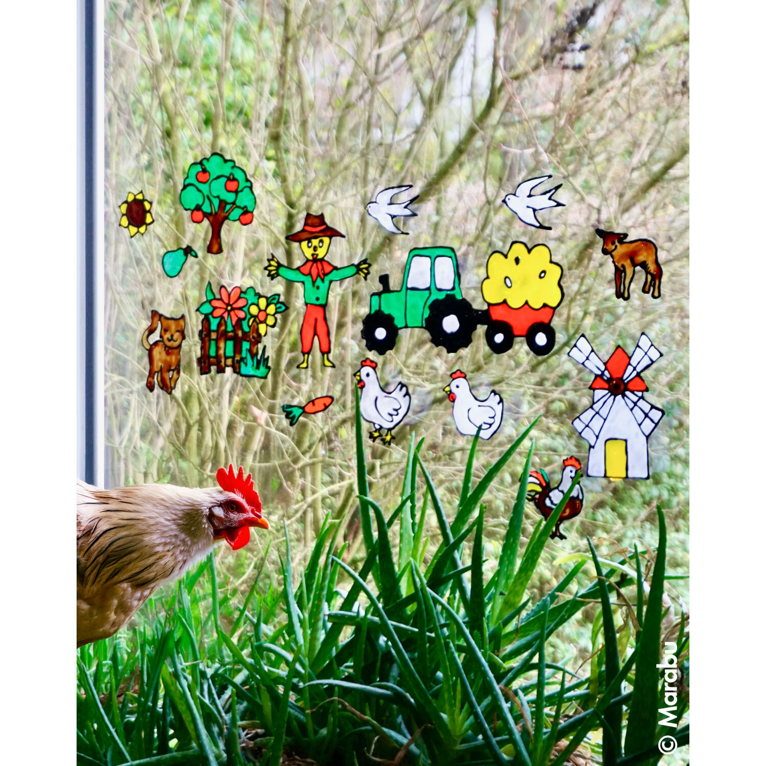 Kids Window Color Set Bauernhof 6-teilig von Marabu 