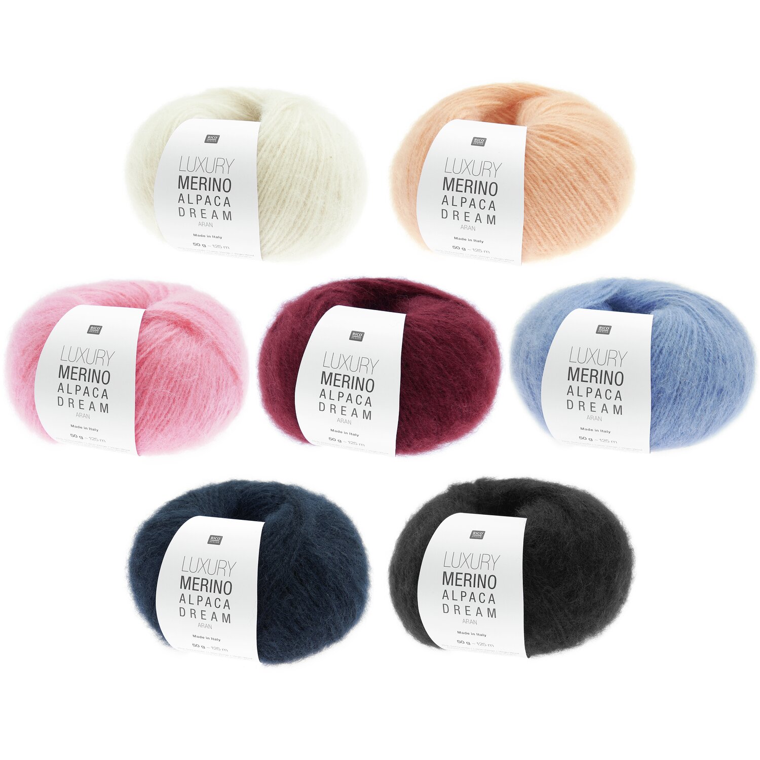 Luxury Merino Alpaca Dream aran 50g 125m Farbe Marine von Rico Design