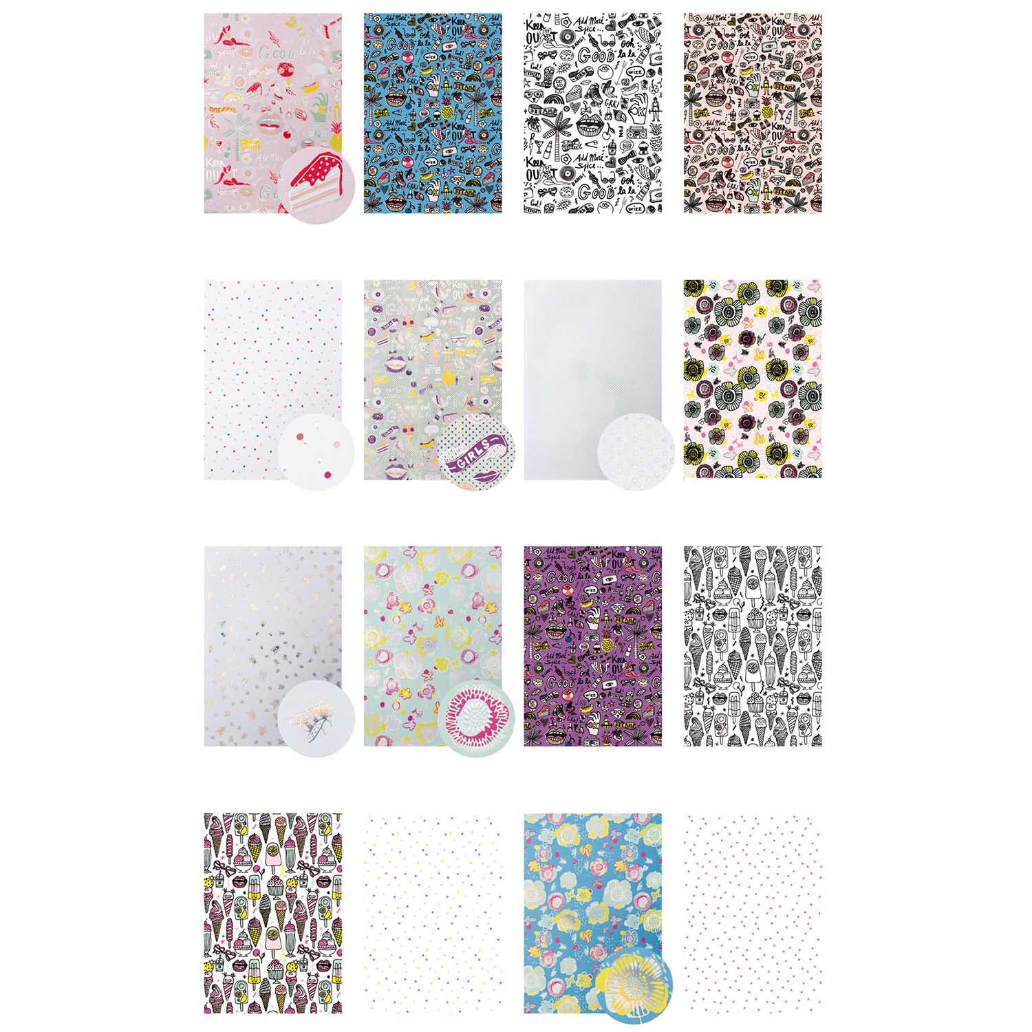 Paper Poetry Motivpapier Block for Girls neon 21x30cm 30 Blatt Hot Foil Paper Poetry Motivpapier Block for Girls neon 21x30cm 30 Blatt Hot Foil