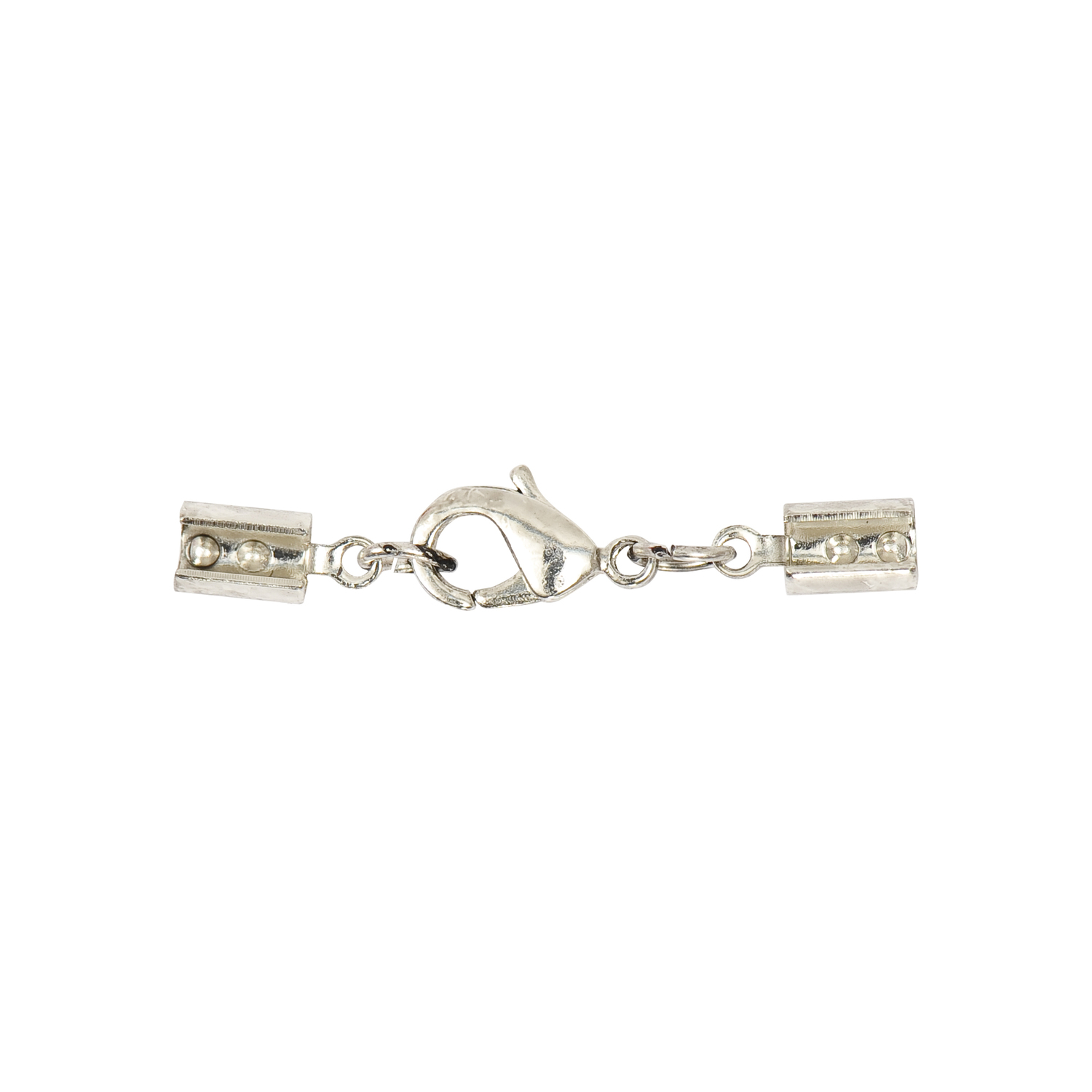Lederbandverschluss silber 3mm