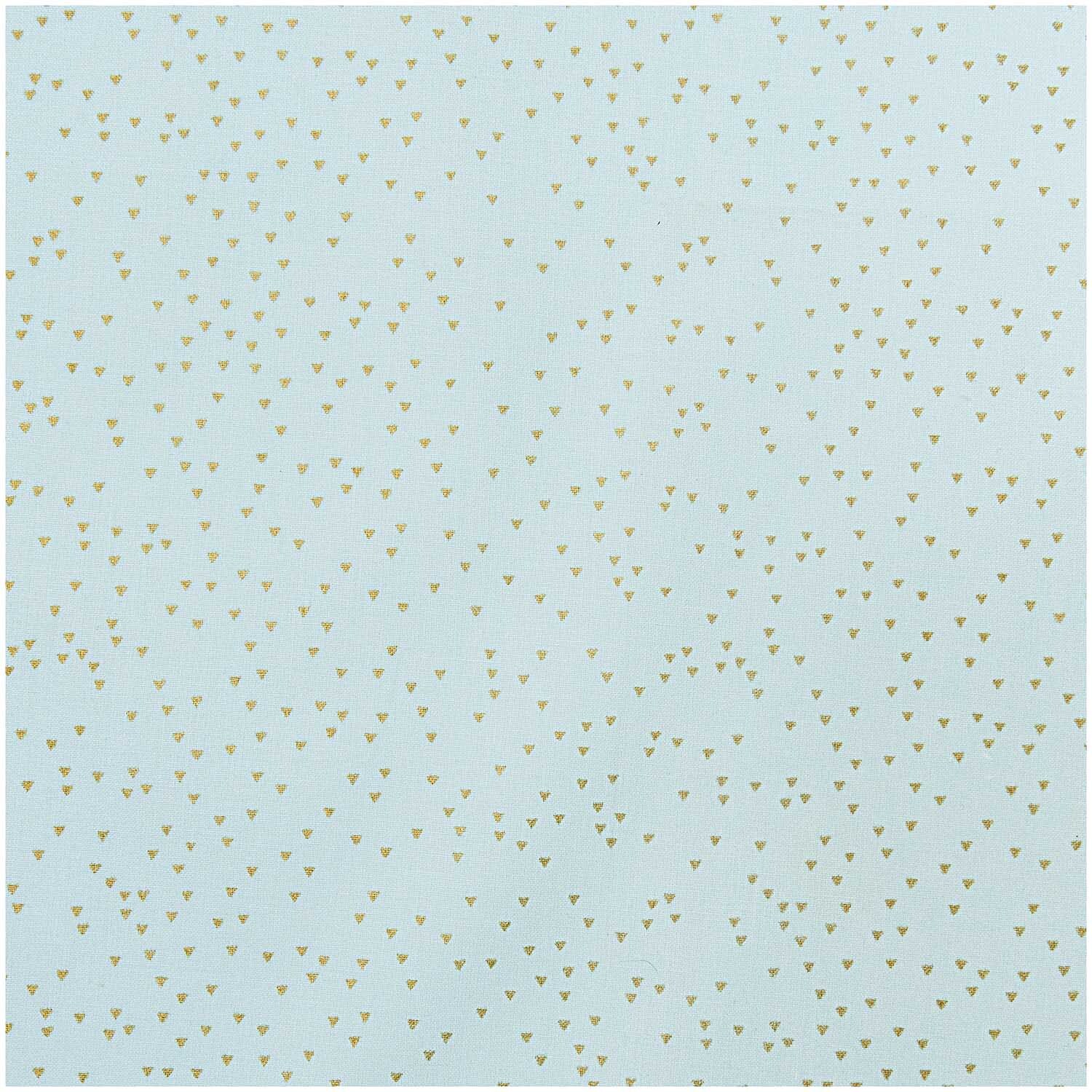 Stoff Dreiecke mint-gold 140cm