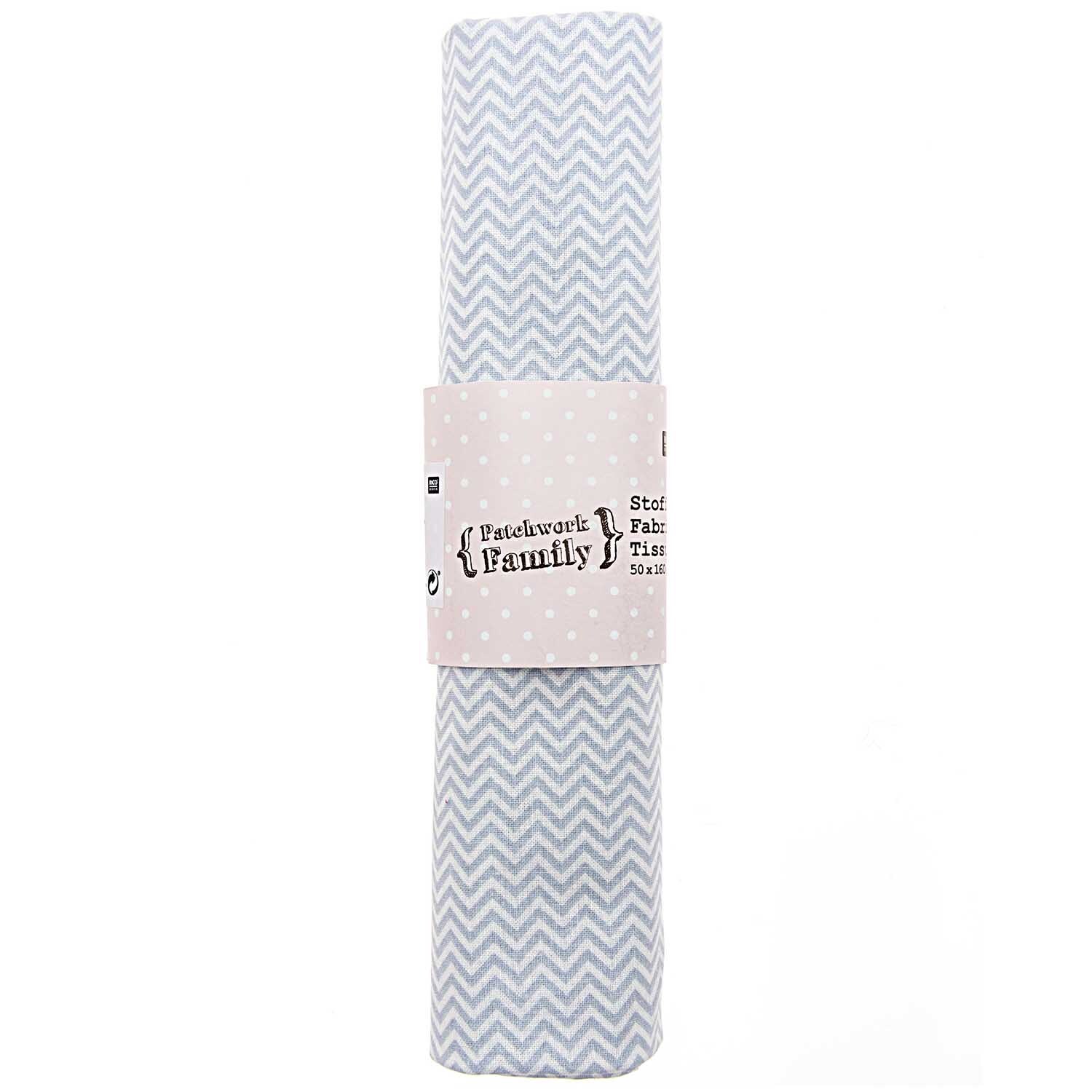 Stoff Zickzack grau 50x160cm Stoff Zickzack grau 50x160cm
