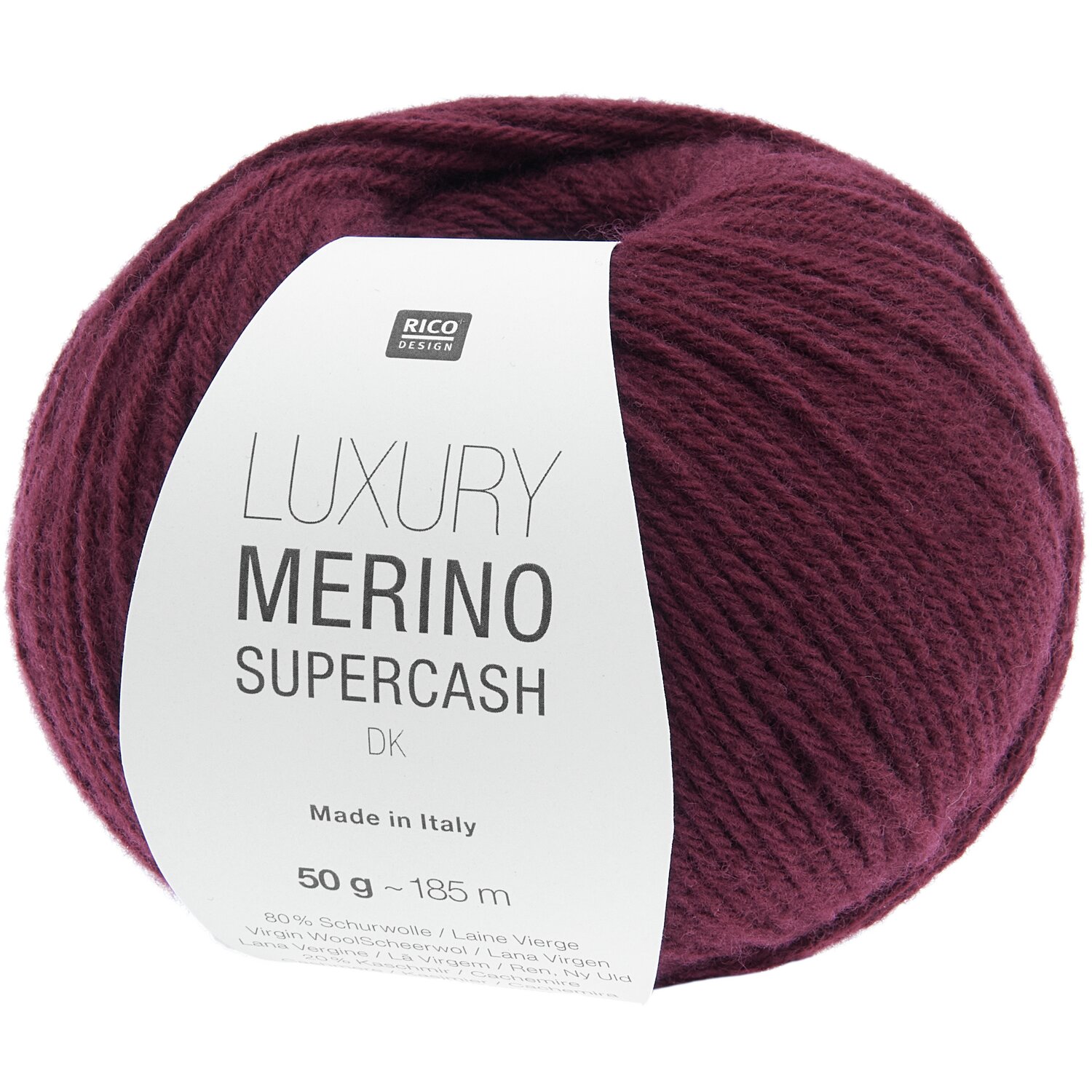 Luxury Merino Supercash dk 50g 160m Farbe Bordeaux von Rico Design