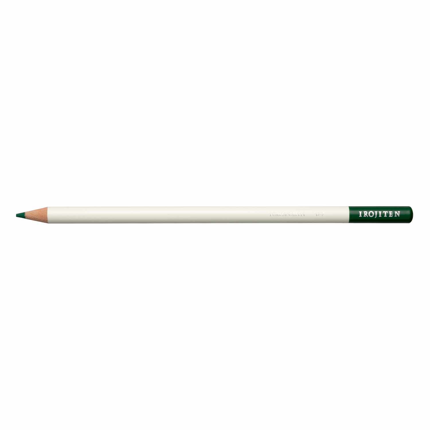 IROJITEN Farbstift von Tombow in einem eleganten Design, mit grüner Spitze und weißem Schaft.