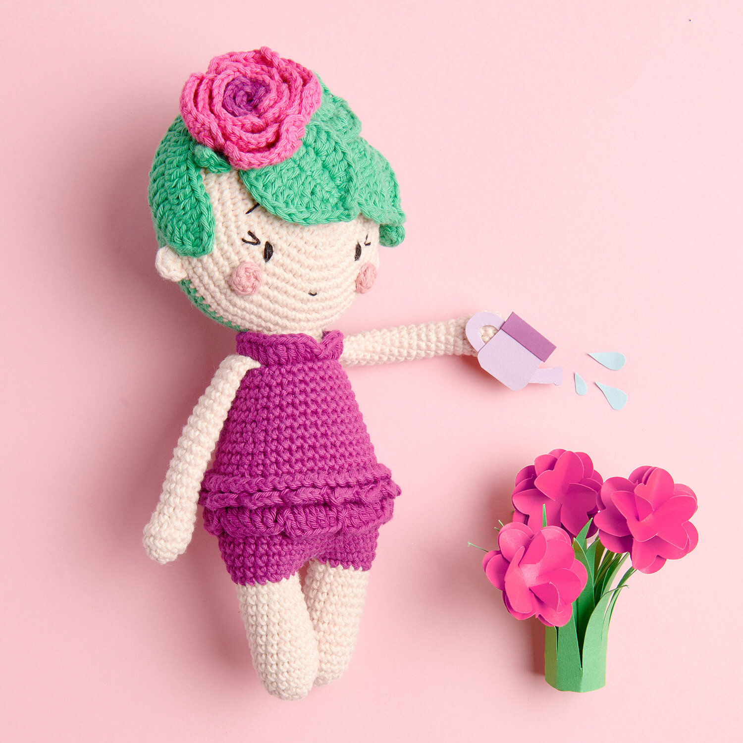 Häkelanleitung Rosie Rose aus Ricorumi dk von idee. Creativmarkt 