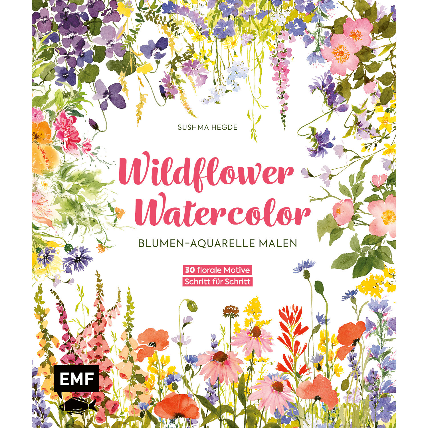 Wildflower Watercolor - Blumen Aquarelle malen
