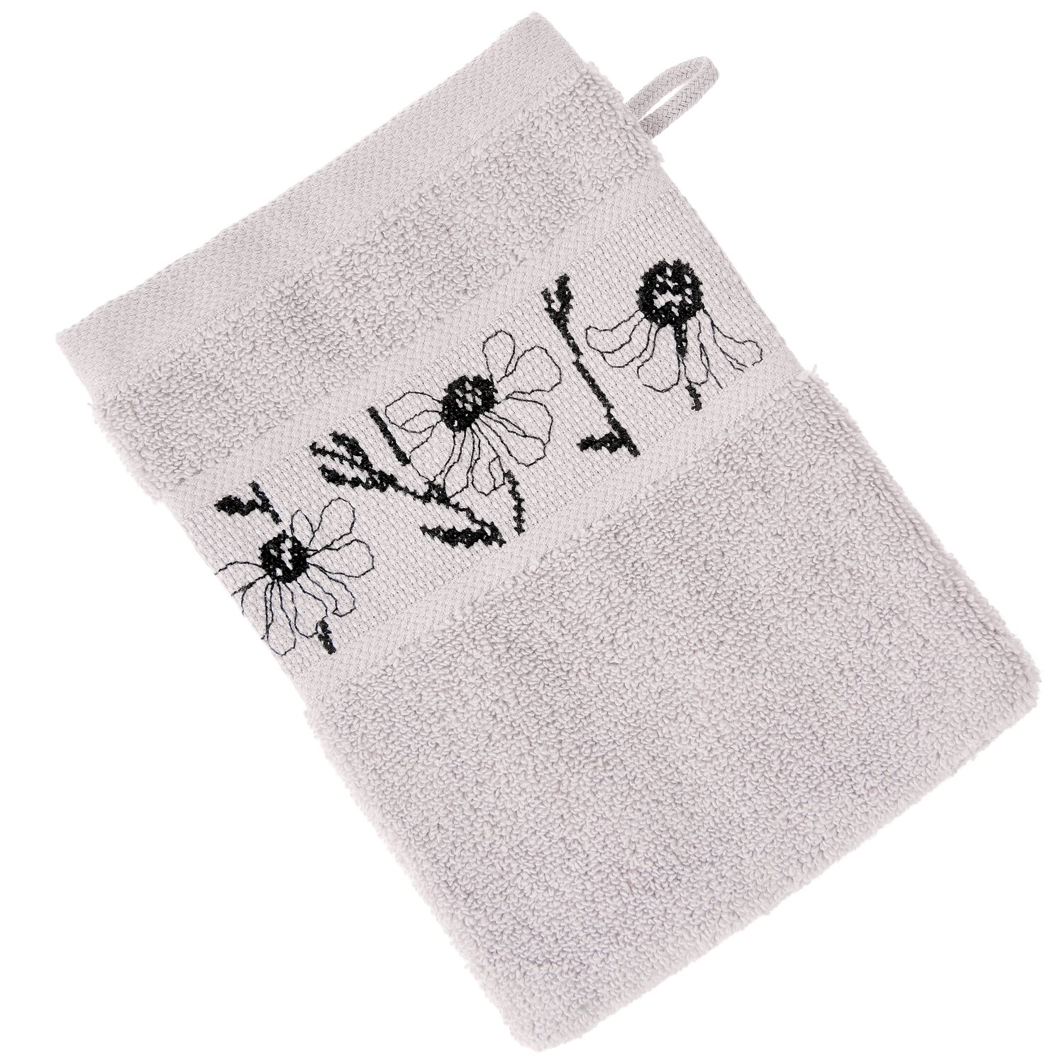 Stickset Waschhandschuh Flieder Modell 80853 aus Stickbuch 186