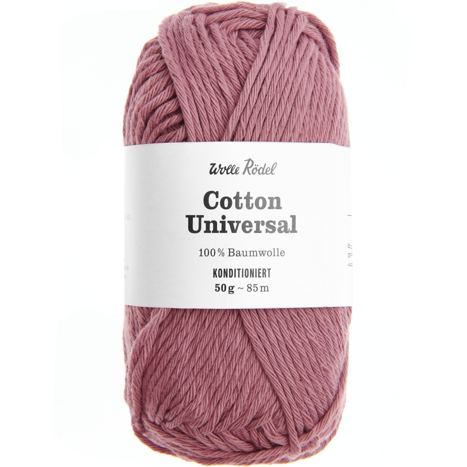 Cotton Universal: Weiches Garn in Smokey Berry, 100% Baumwolle, 50g 85m, ideal für Strickprojekte.