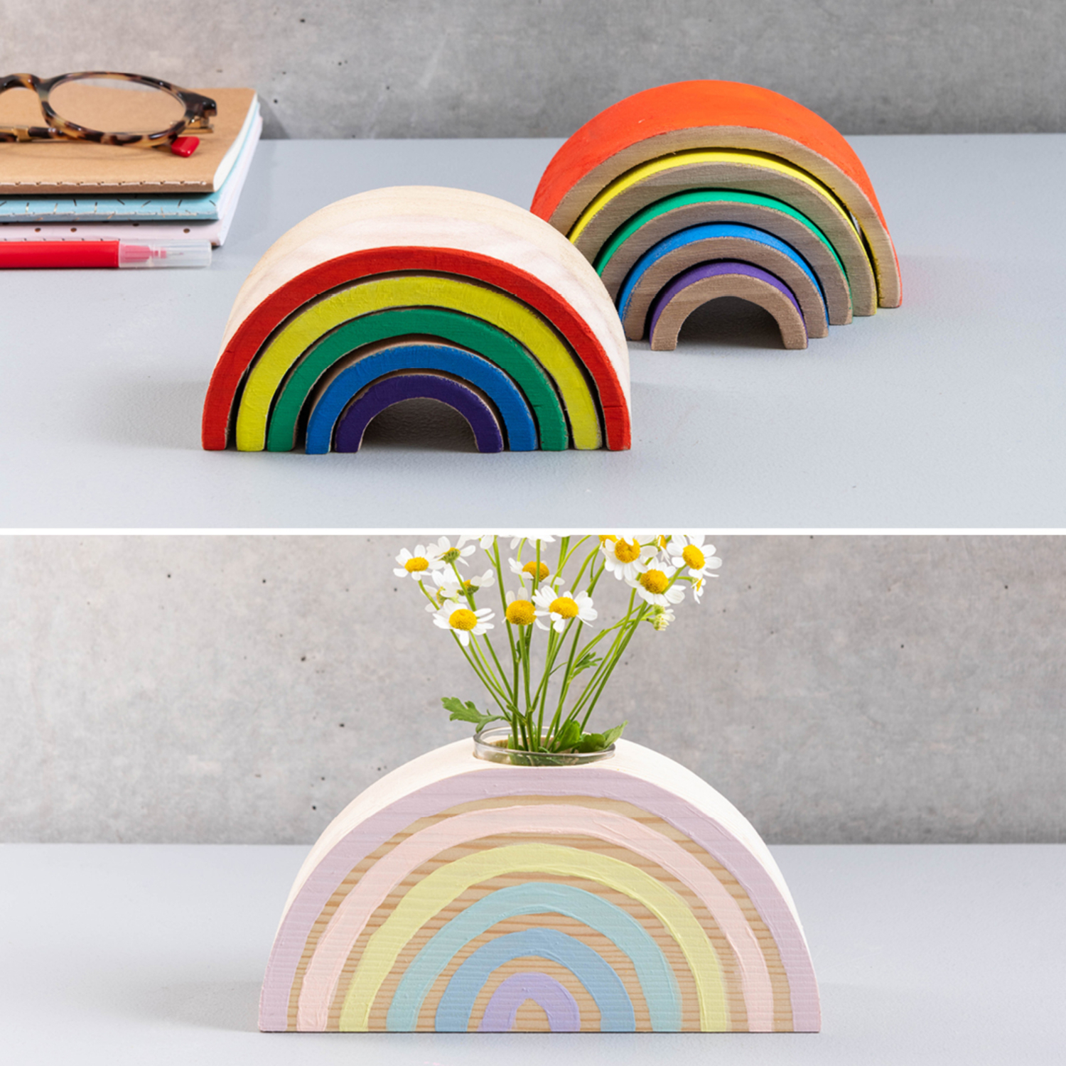 Anleitung kunterbunter Regenbogen