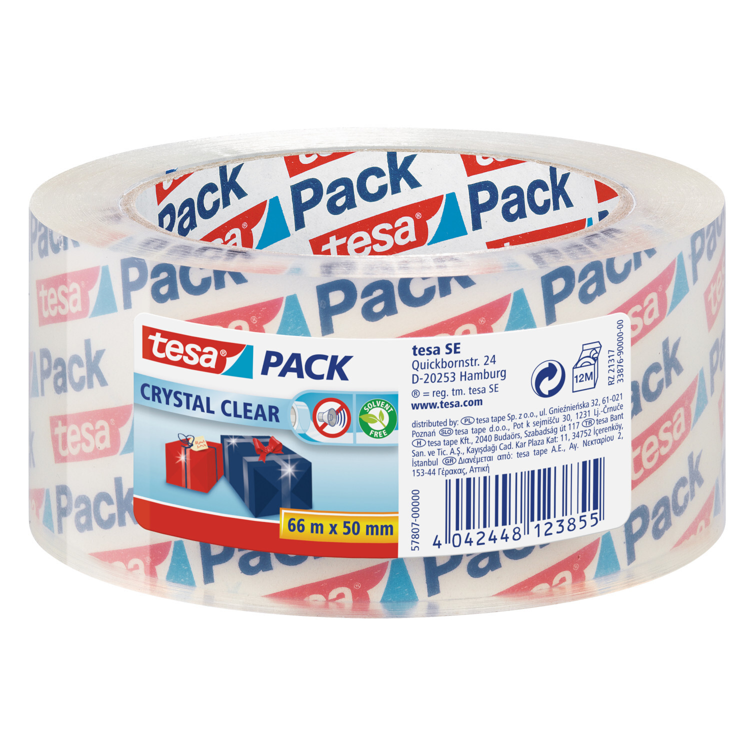 tesapack® kristall-klar Paketband 55mm