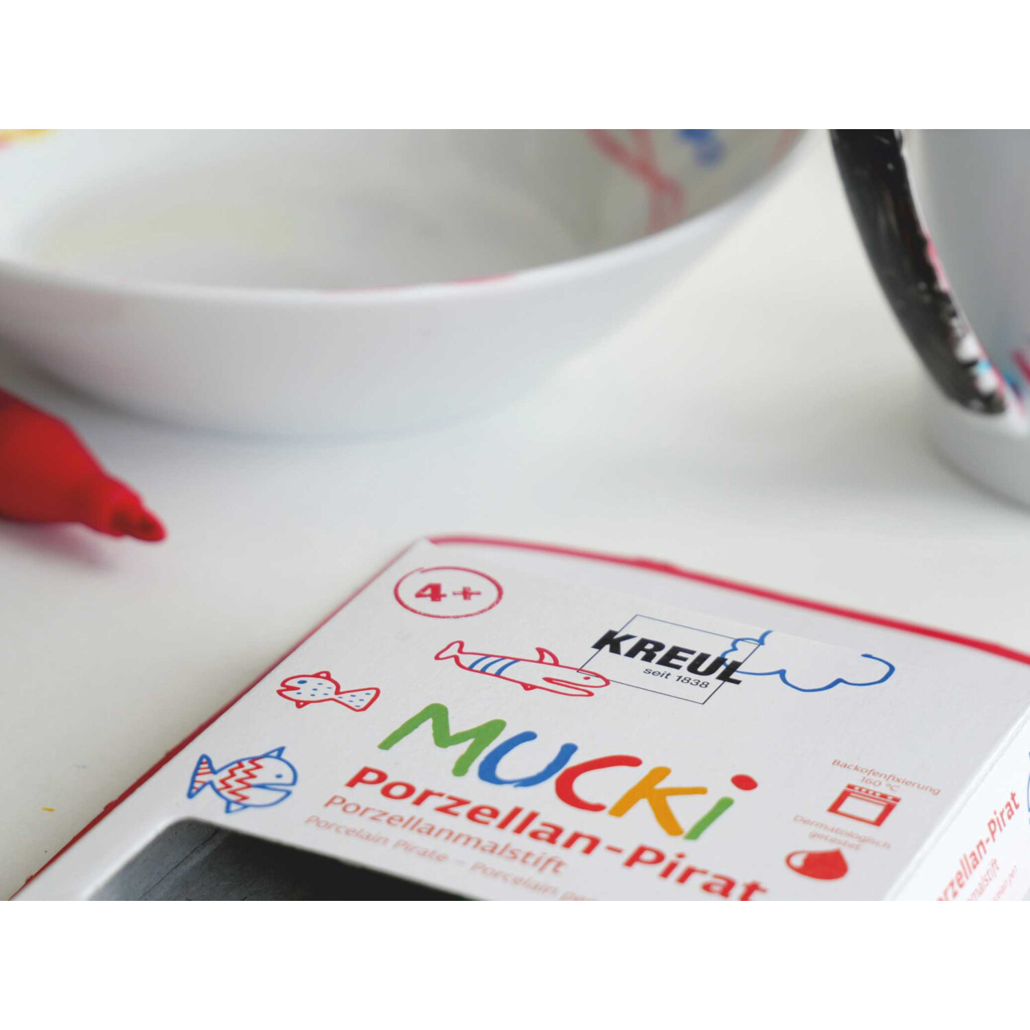 MUCKI Porzellan-Pirat Porzellanmalstift Set 5-teilig von C.Kreul 