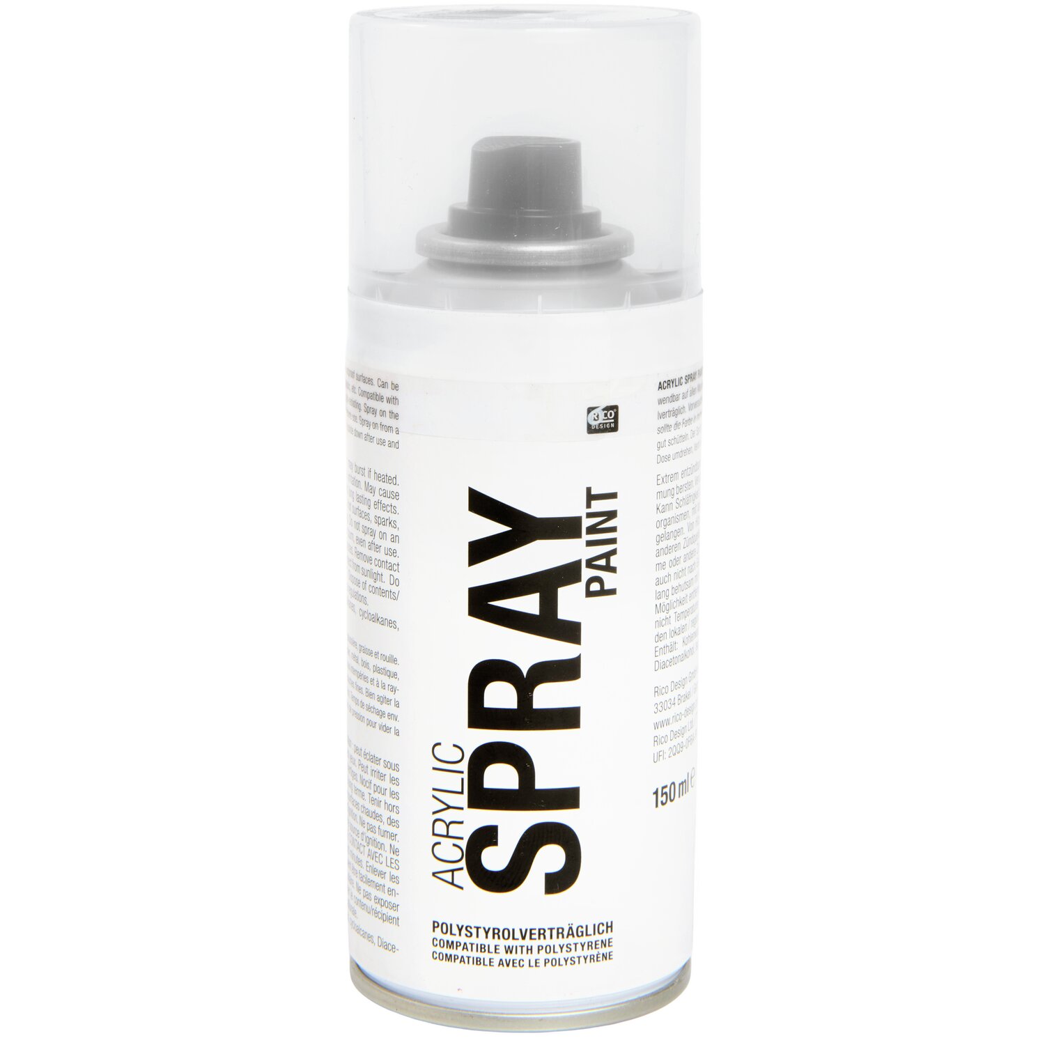 Spray Paint 150ml, weiß, von Rico Design. Ideal für kreative Projekte, schnelltrocknend.