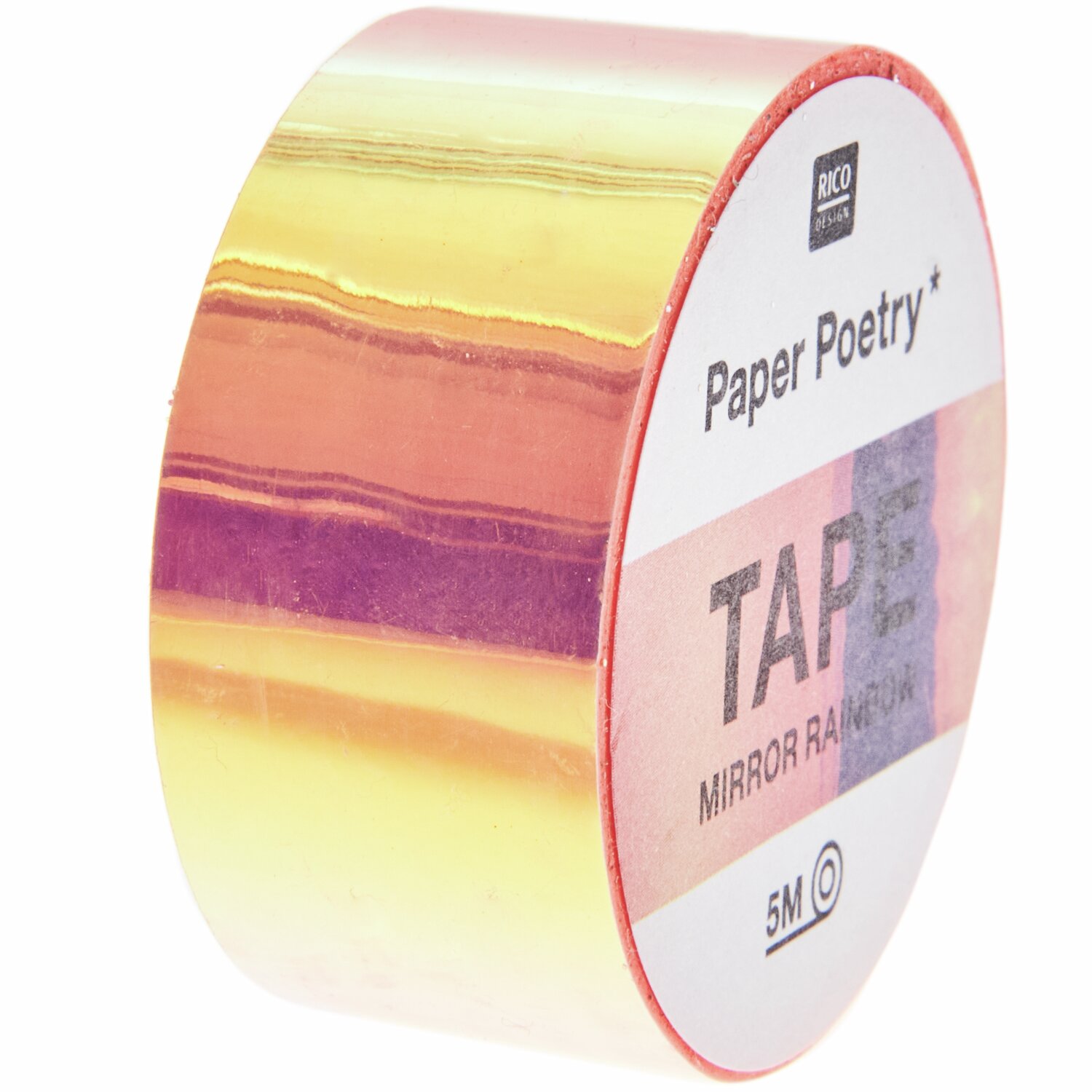 Paper Poetry Mirror Rainbow Tape orange 19mm 5m