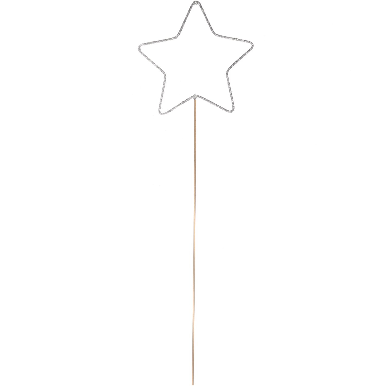 Ohhh! Lovely! Metallpicker Stern glitter-silber, 33,5 x 10 cm. Ideal für Dekorationen.